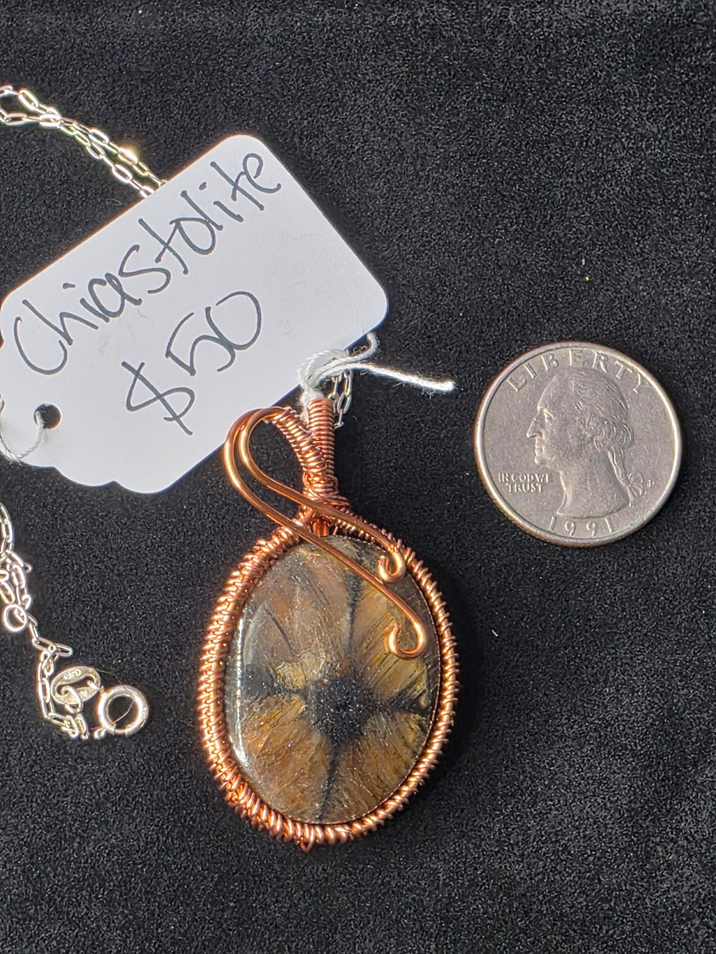 Chiastolite Pendant