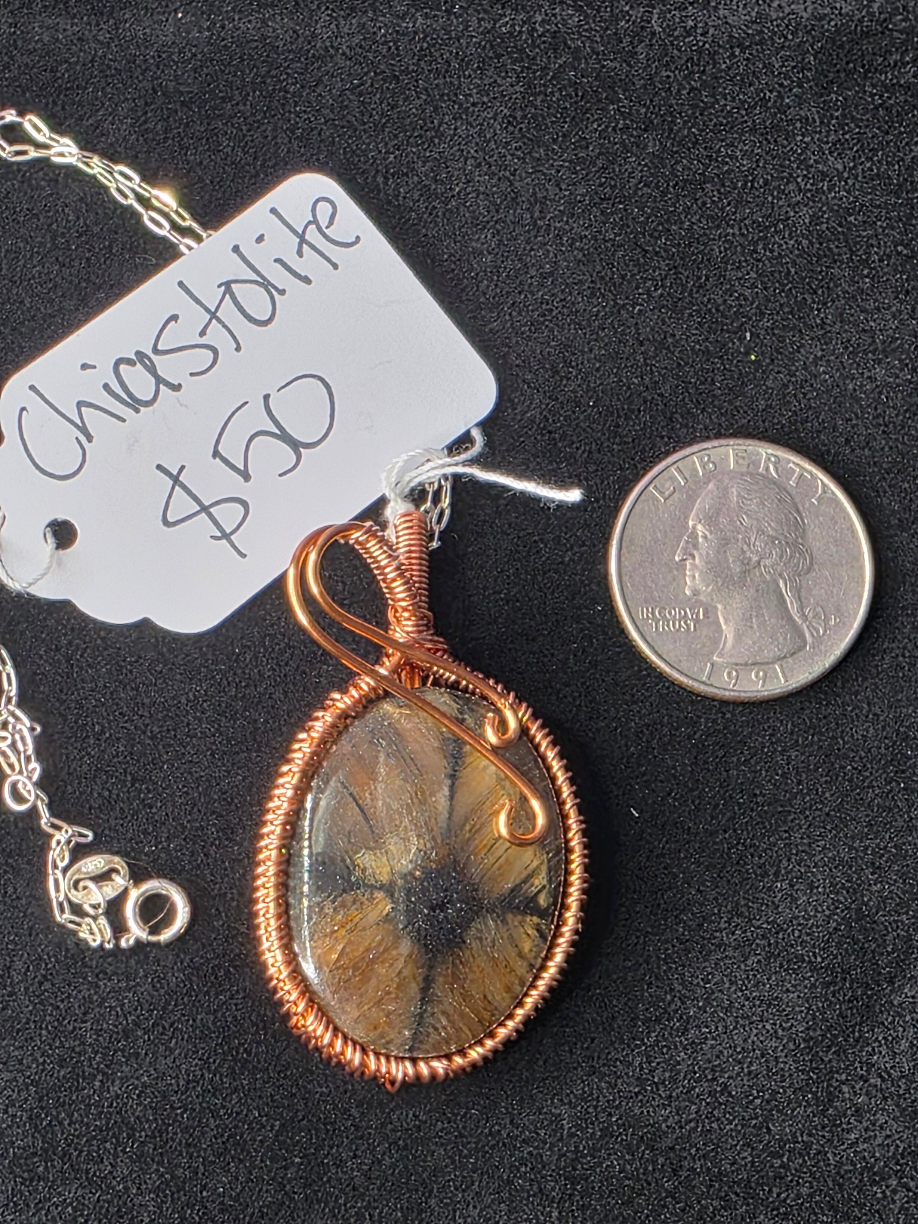 Chiastolite Pendant