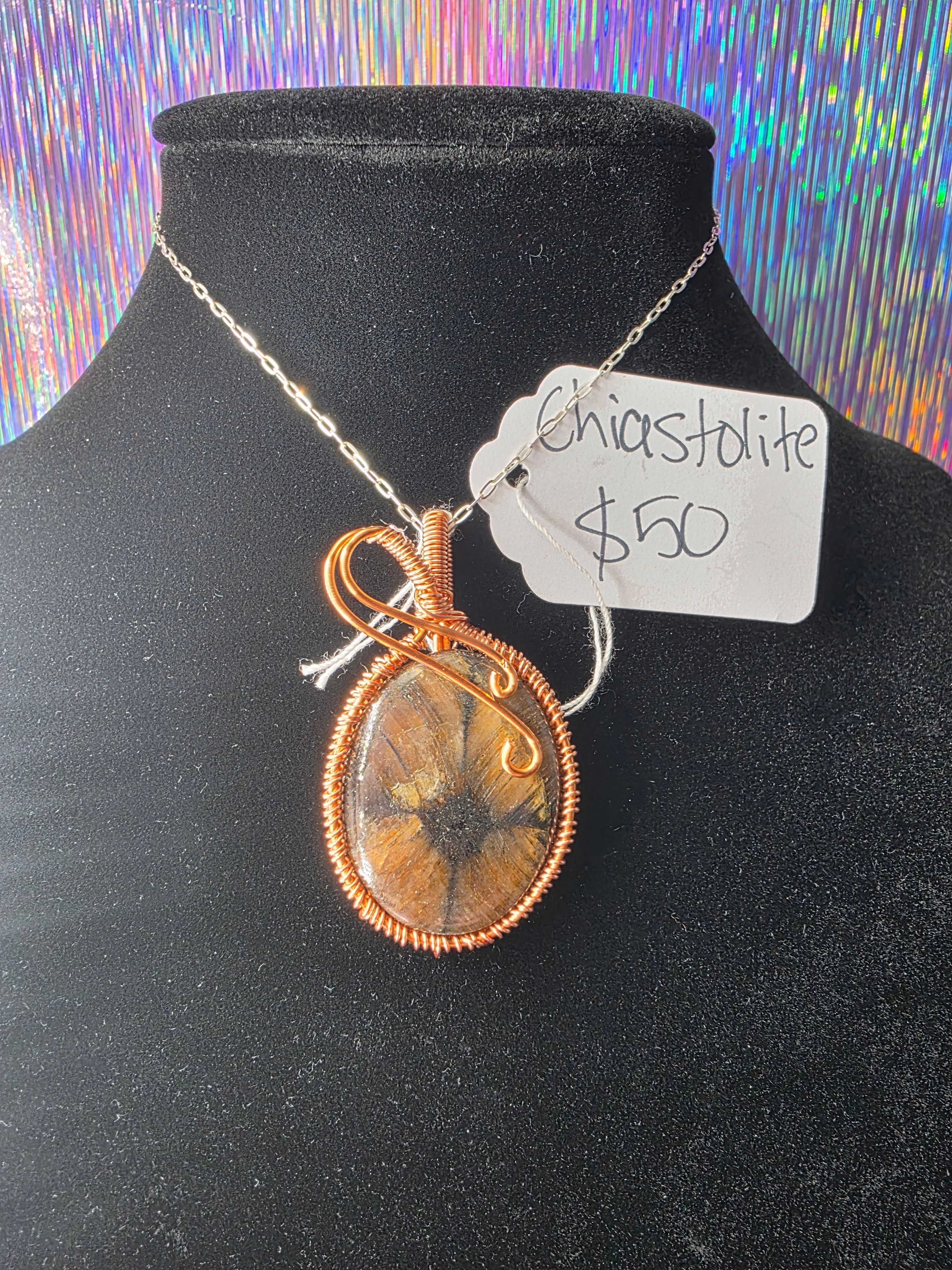 Chiastolite Pendant
