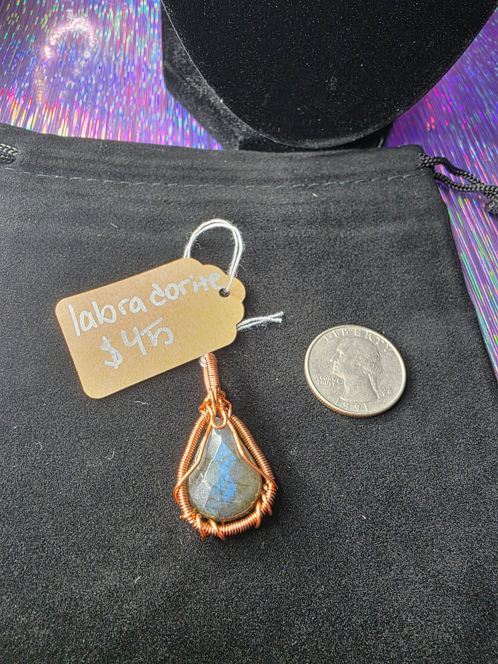Labradorite Teardrop Pendant