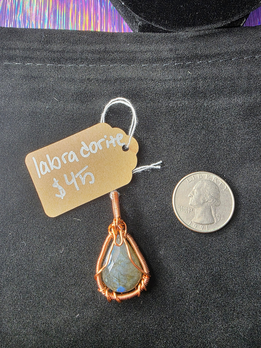 Labradorite Teardrop Pendant