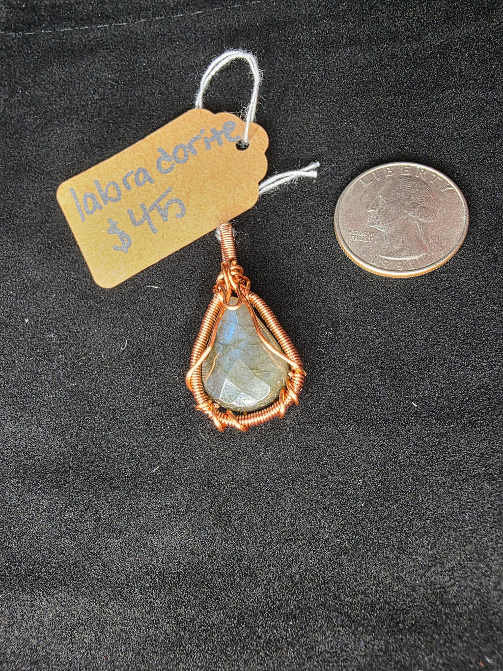 Labradorite Teardrop Pendant