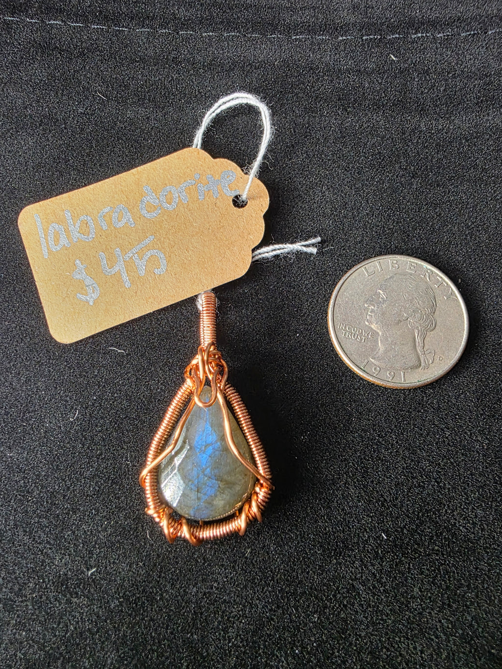 Labradorite Teardrop Pendant