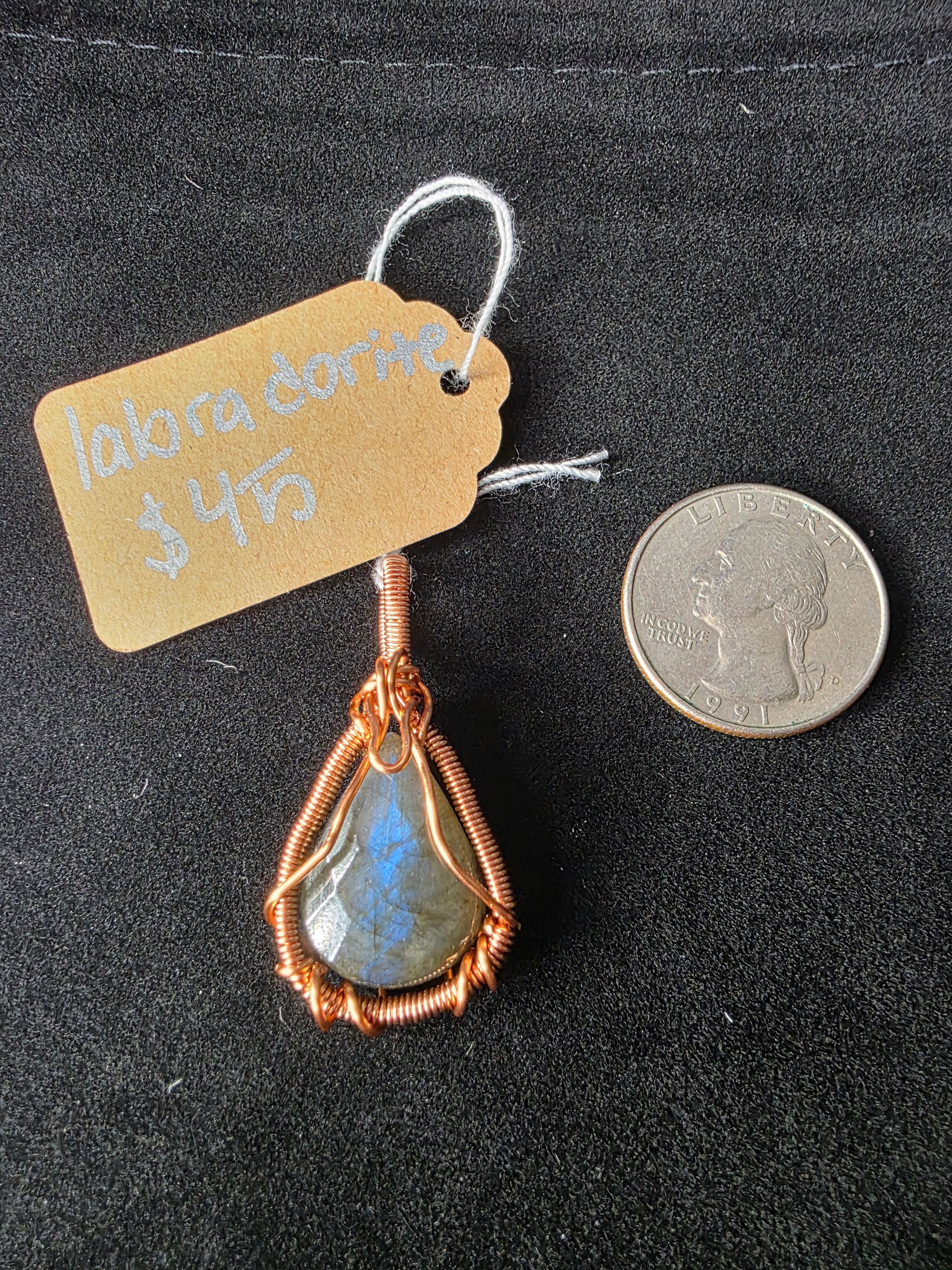 Labradorite Teardrop Pendant
