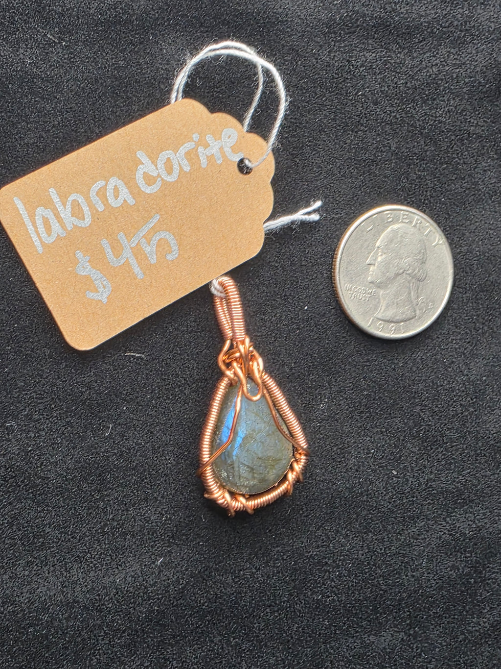 Labradorite Teardrop Pendant