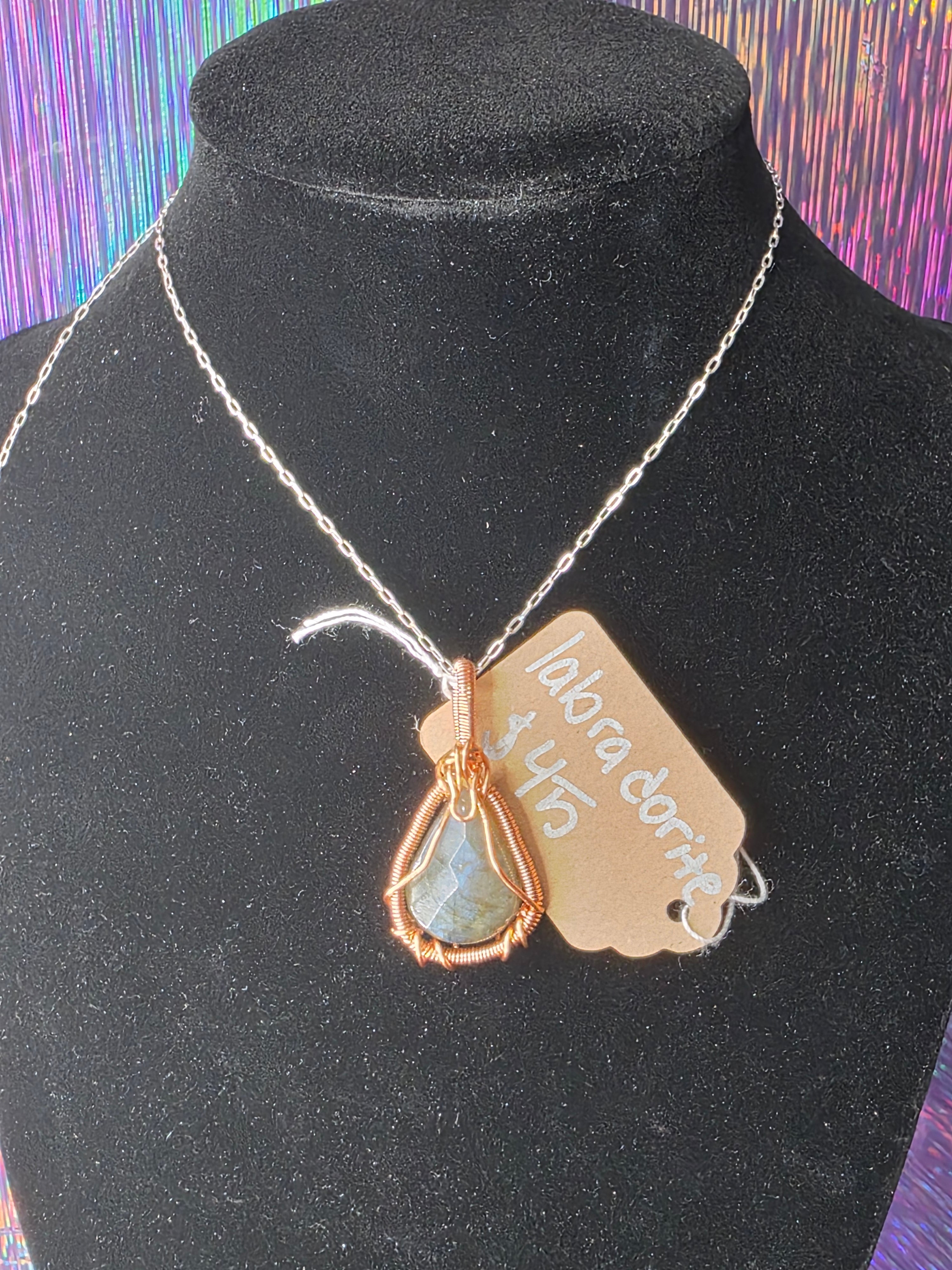 Labradorite Teardrop Pendant