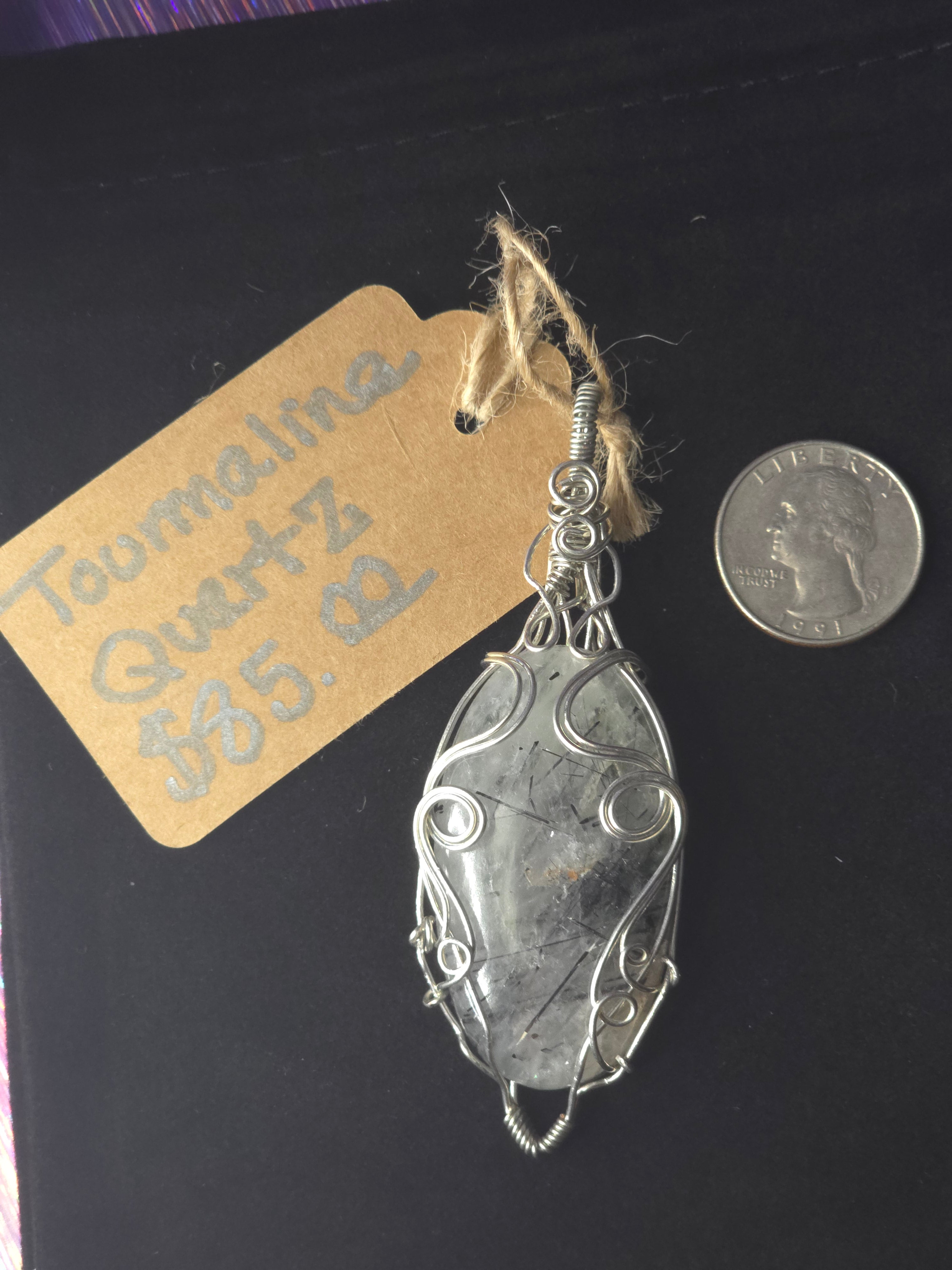 Tourmalinated Quartz Pendant