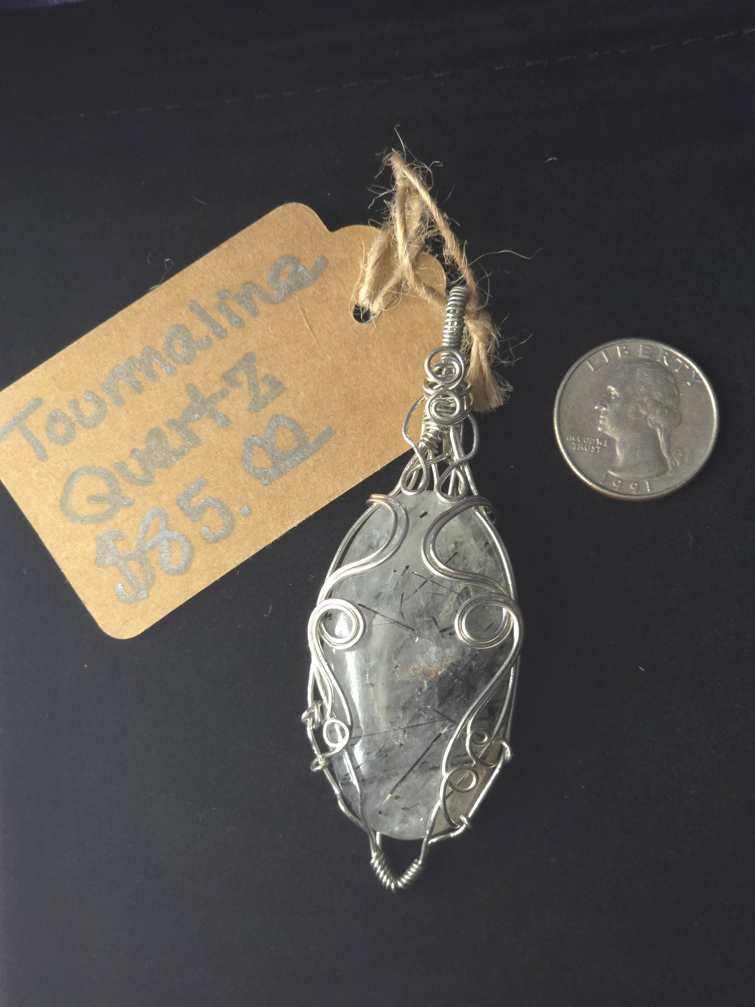 Tourmalinated Quartz Pendant