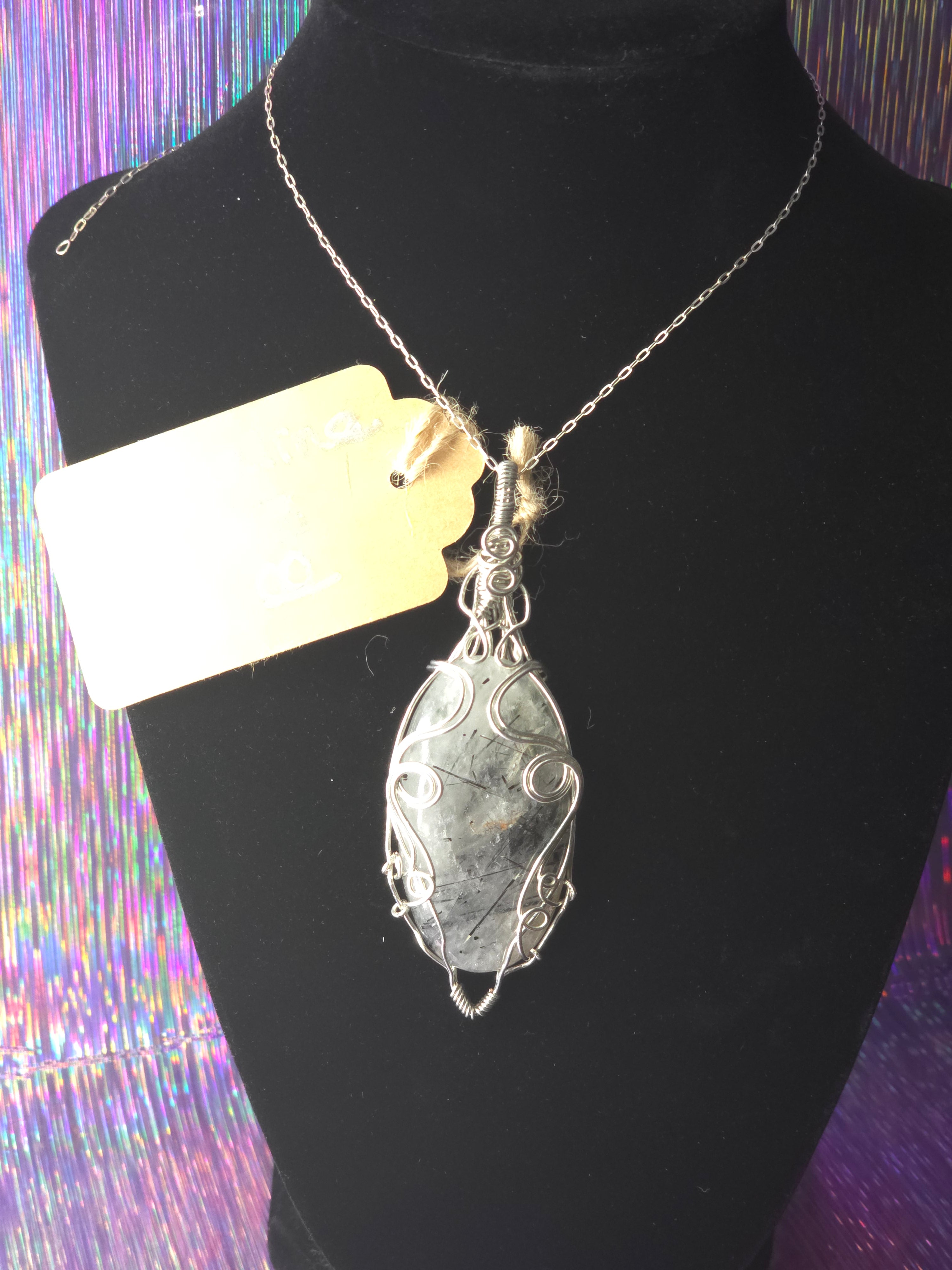 Tourmalinated Quartz Pendant
