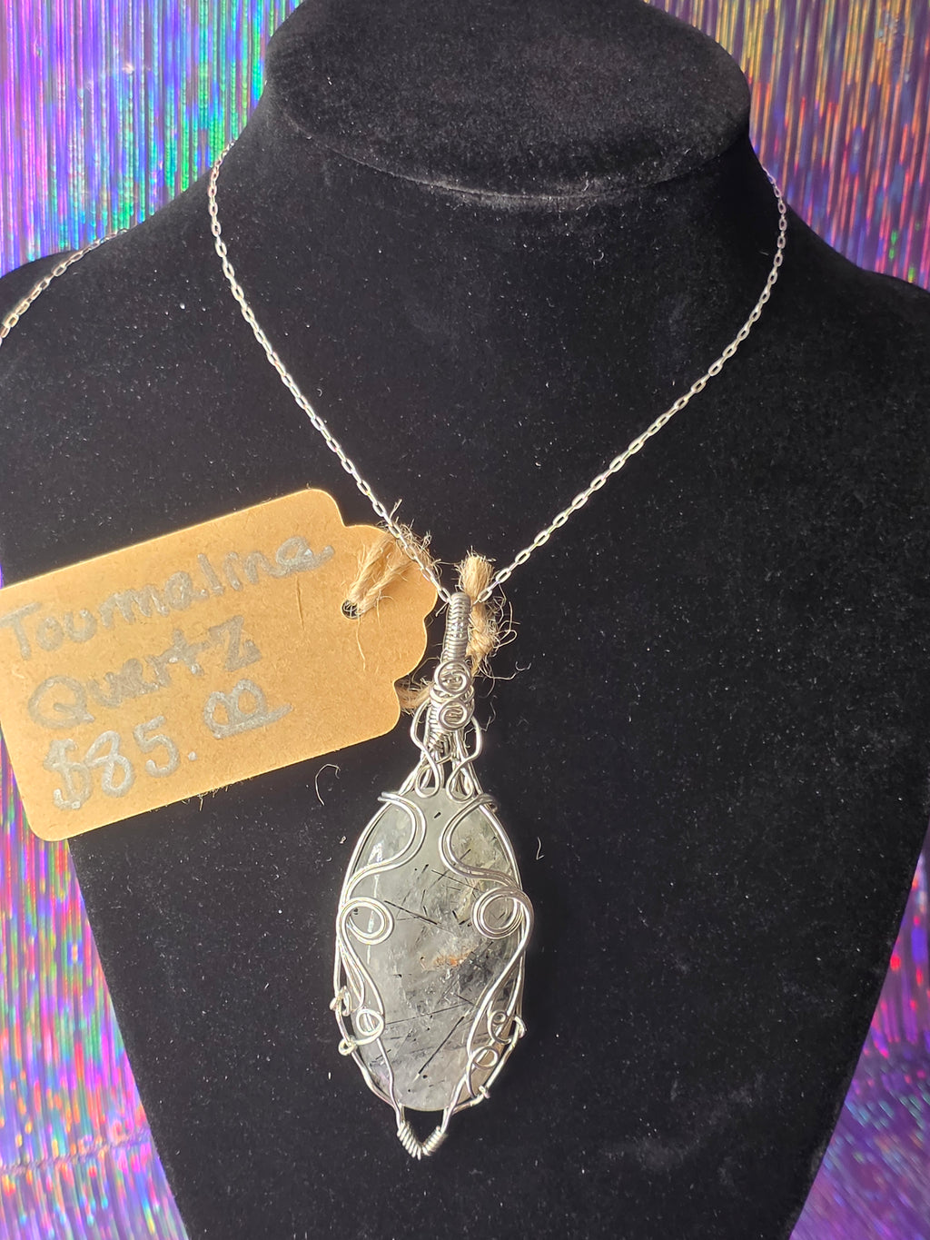 Tourmalinated Quartz Pendant
