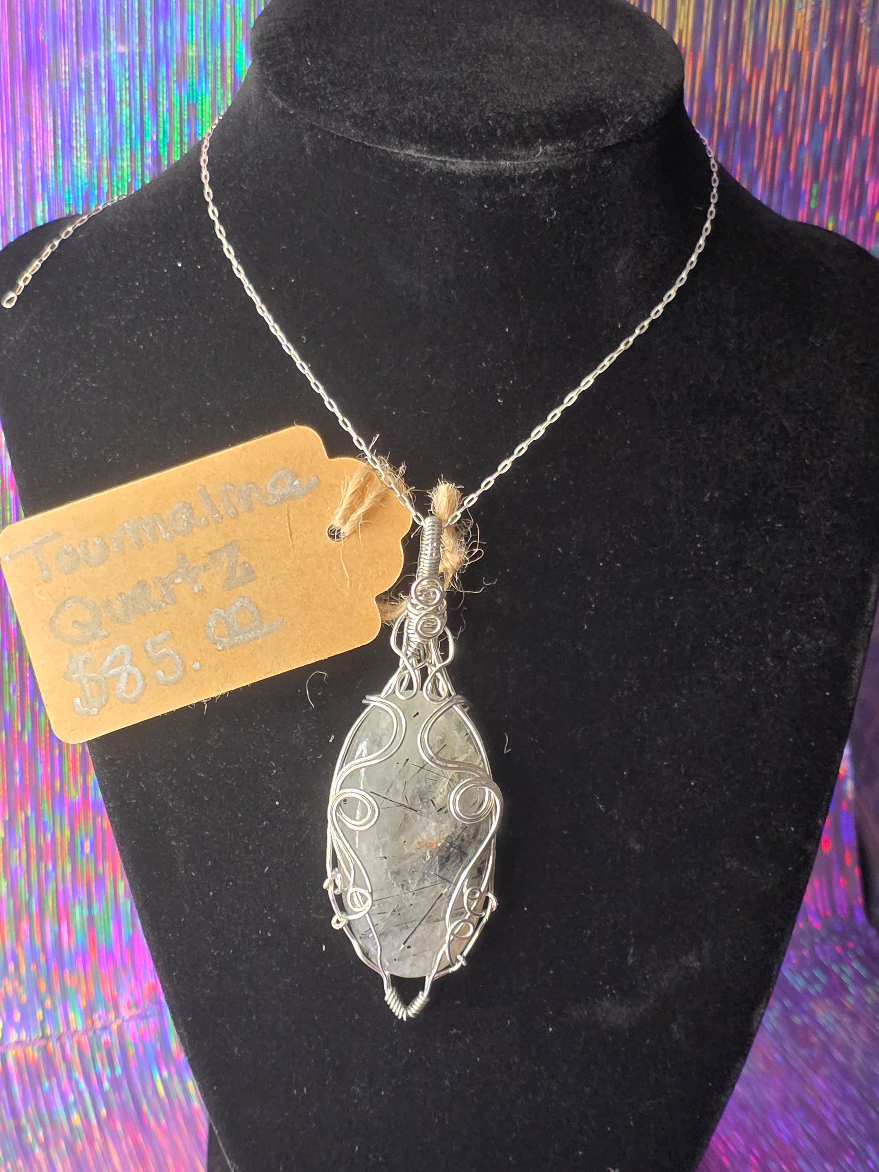 Tourmalinated Quartz Pendant