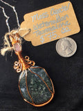 Moss Agate Pendant with Watermelon Tourmaline