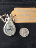 Tourmalinated Quartz Teardrop Pendant