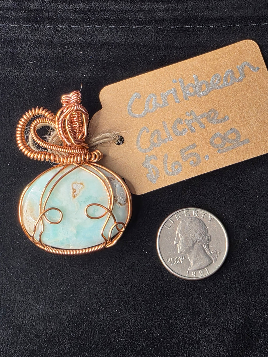 Caribbean Calcite Pendant