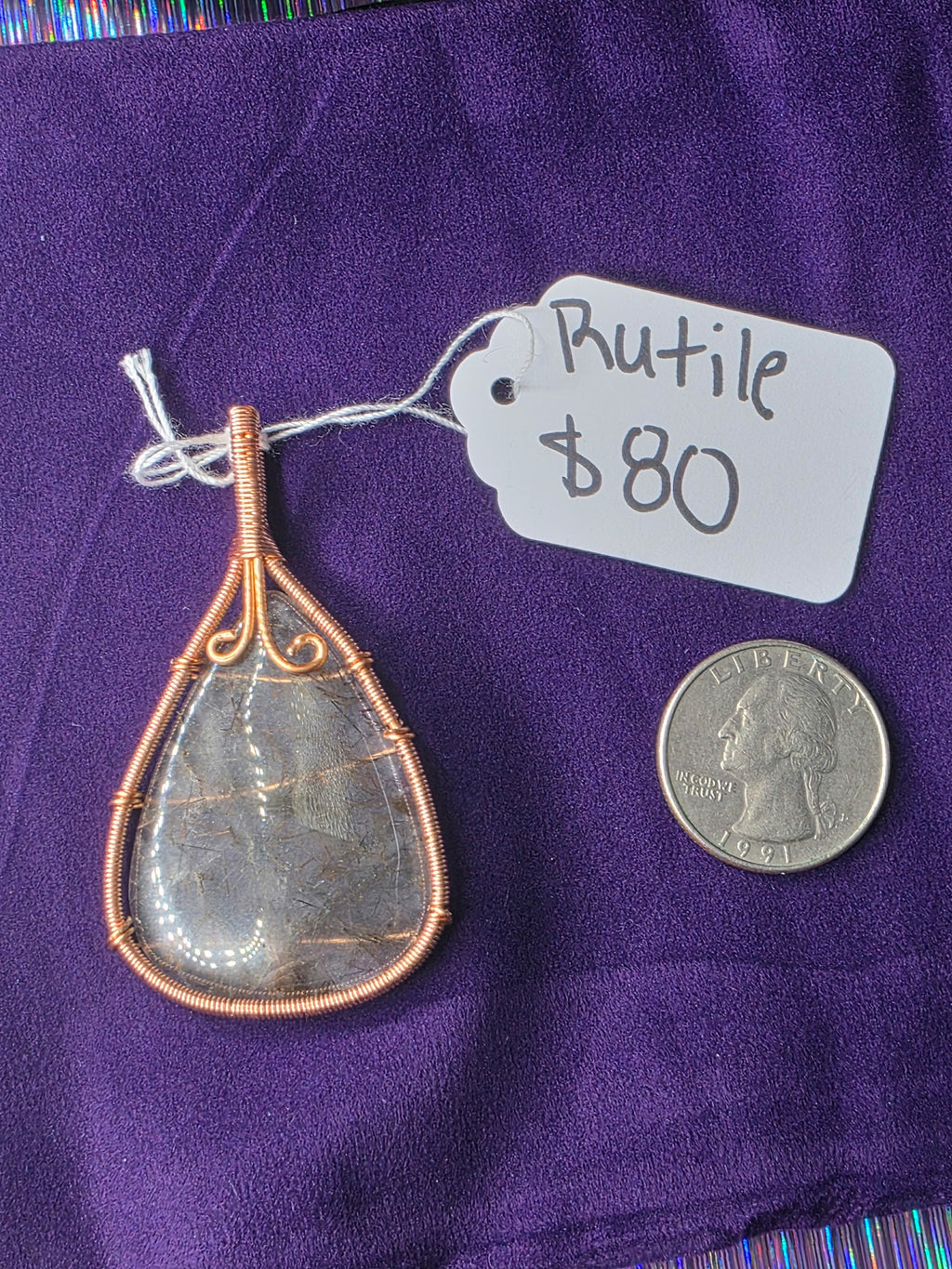 Rutilated Quartz Pendant