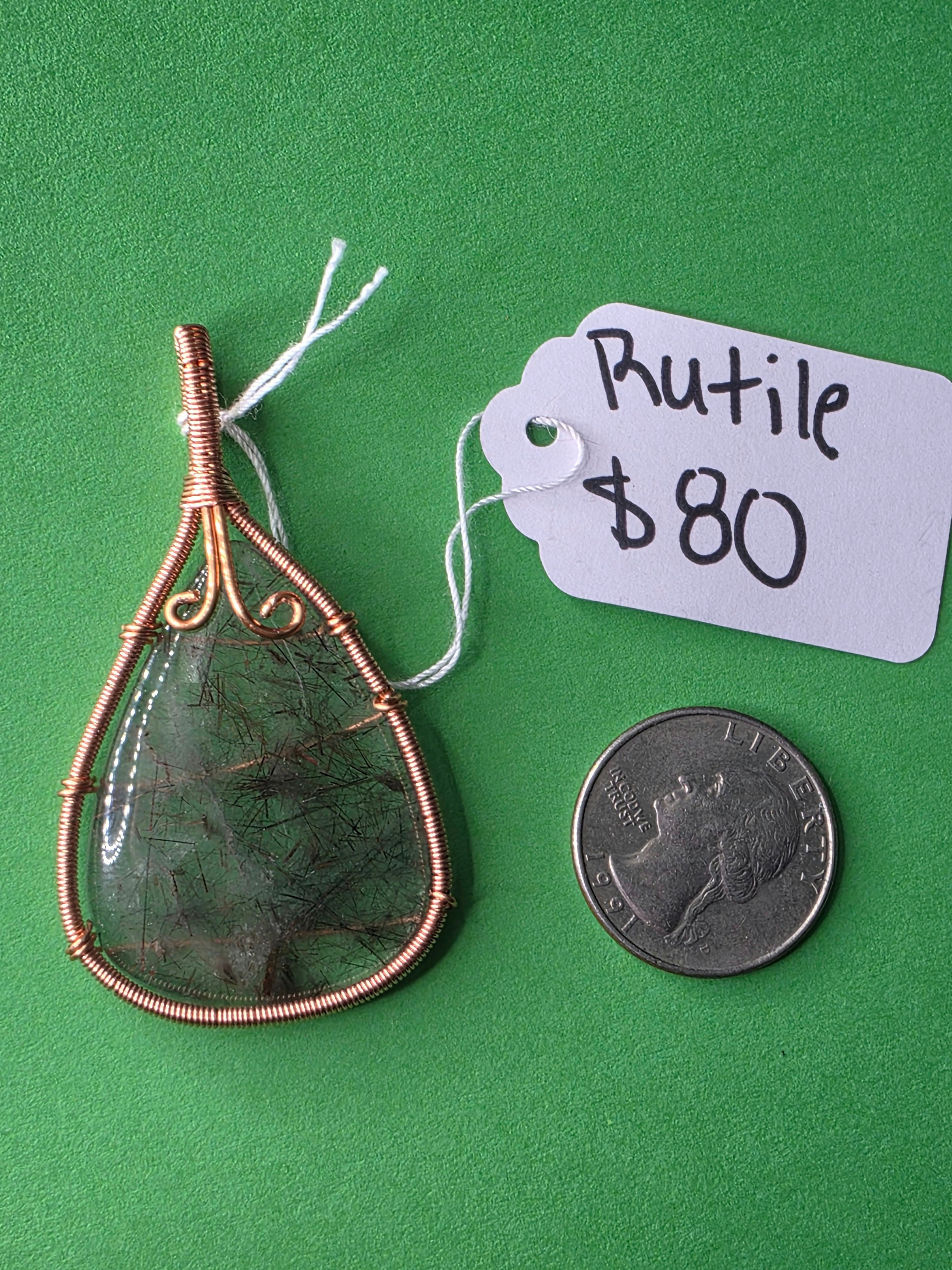 Rutilated Quartz Pendant
