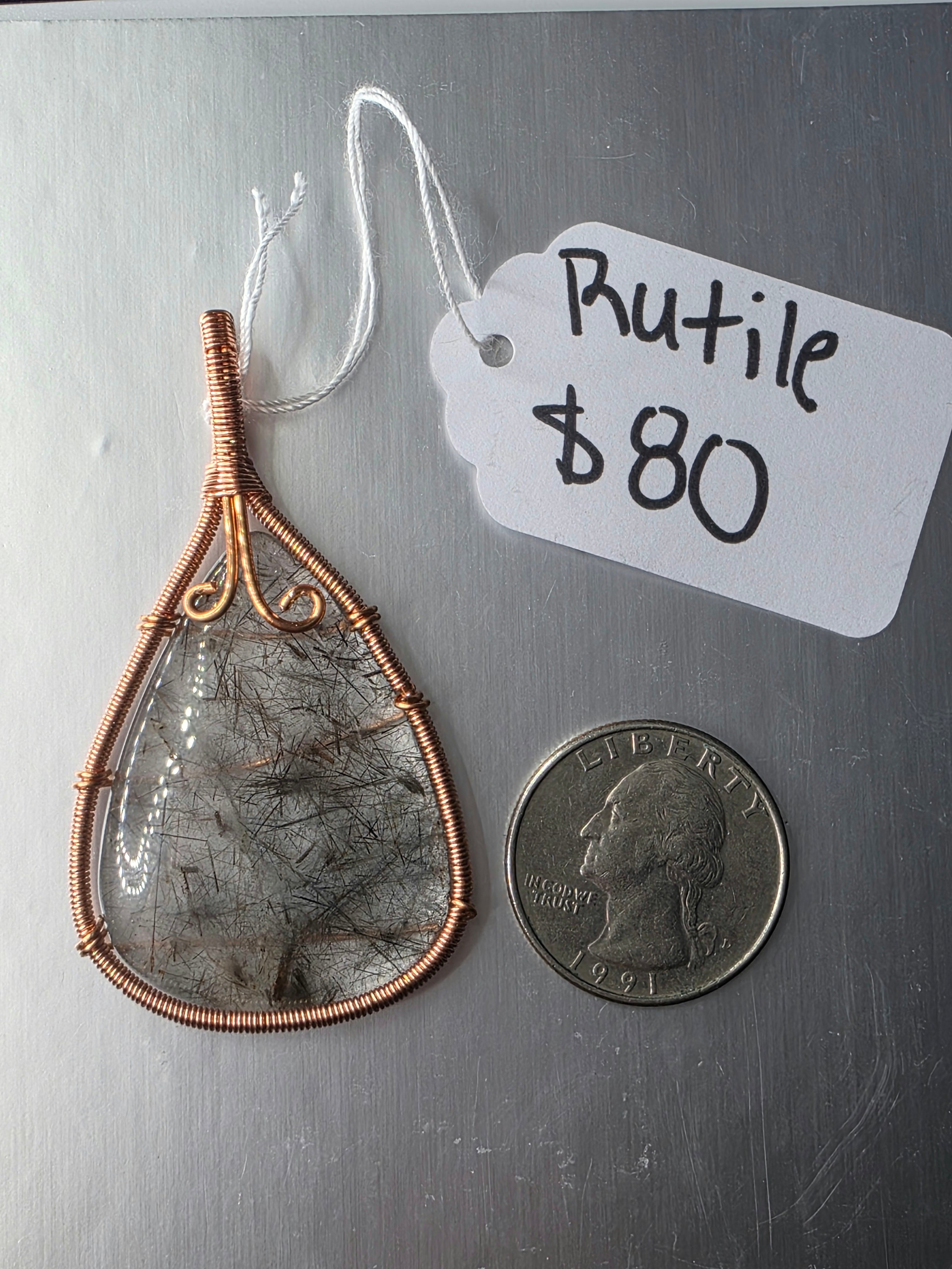 Rutilated Quartz Pendant