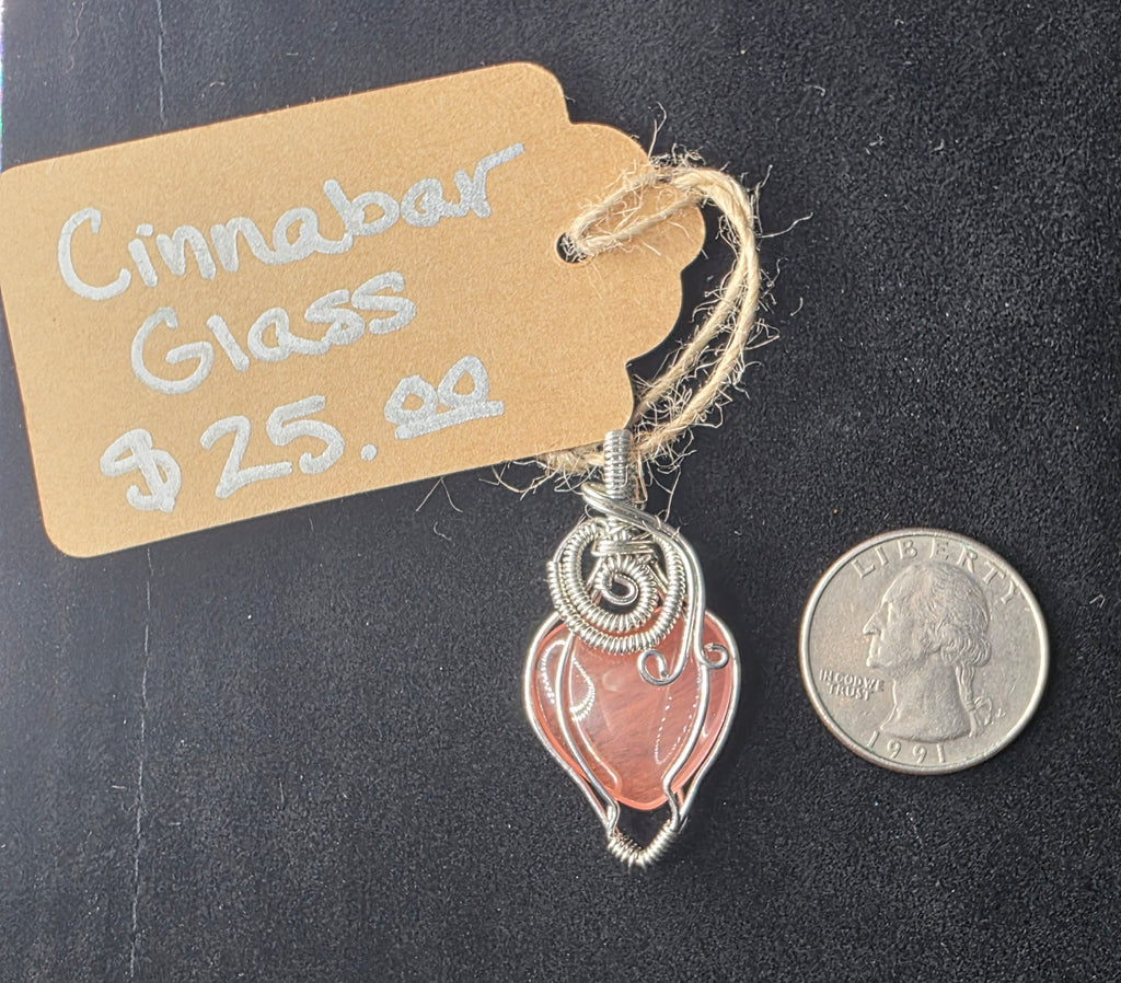 Cinnabar Glass Statement Pendant