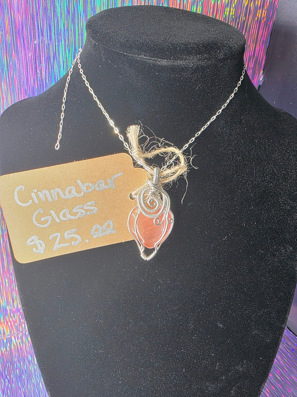 Cinnabar Glass Statement Pendant