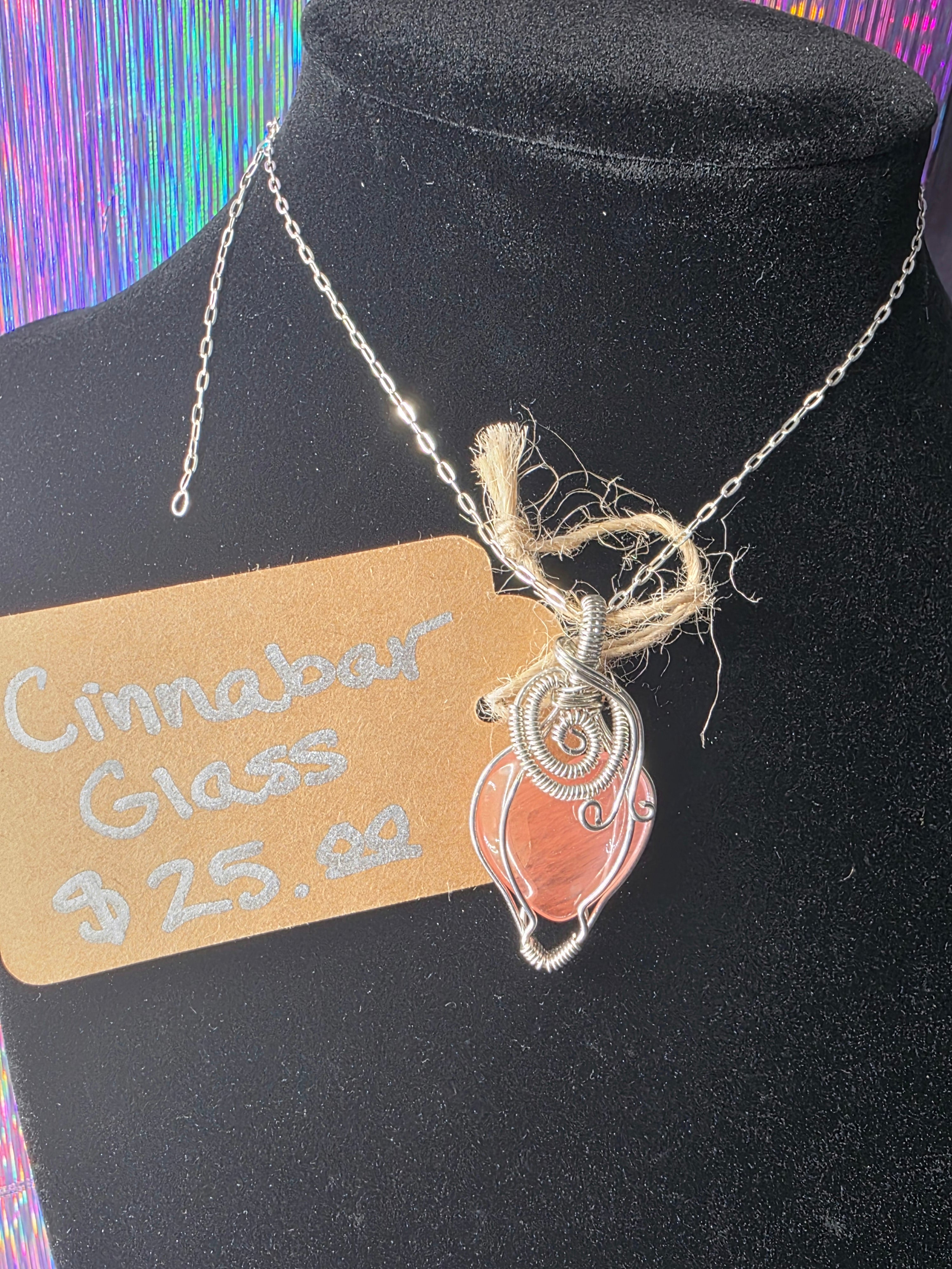 Cinnabar Glass Statement Pendant