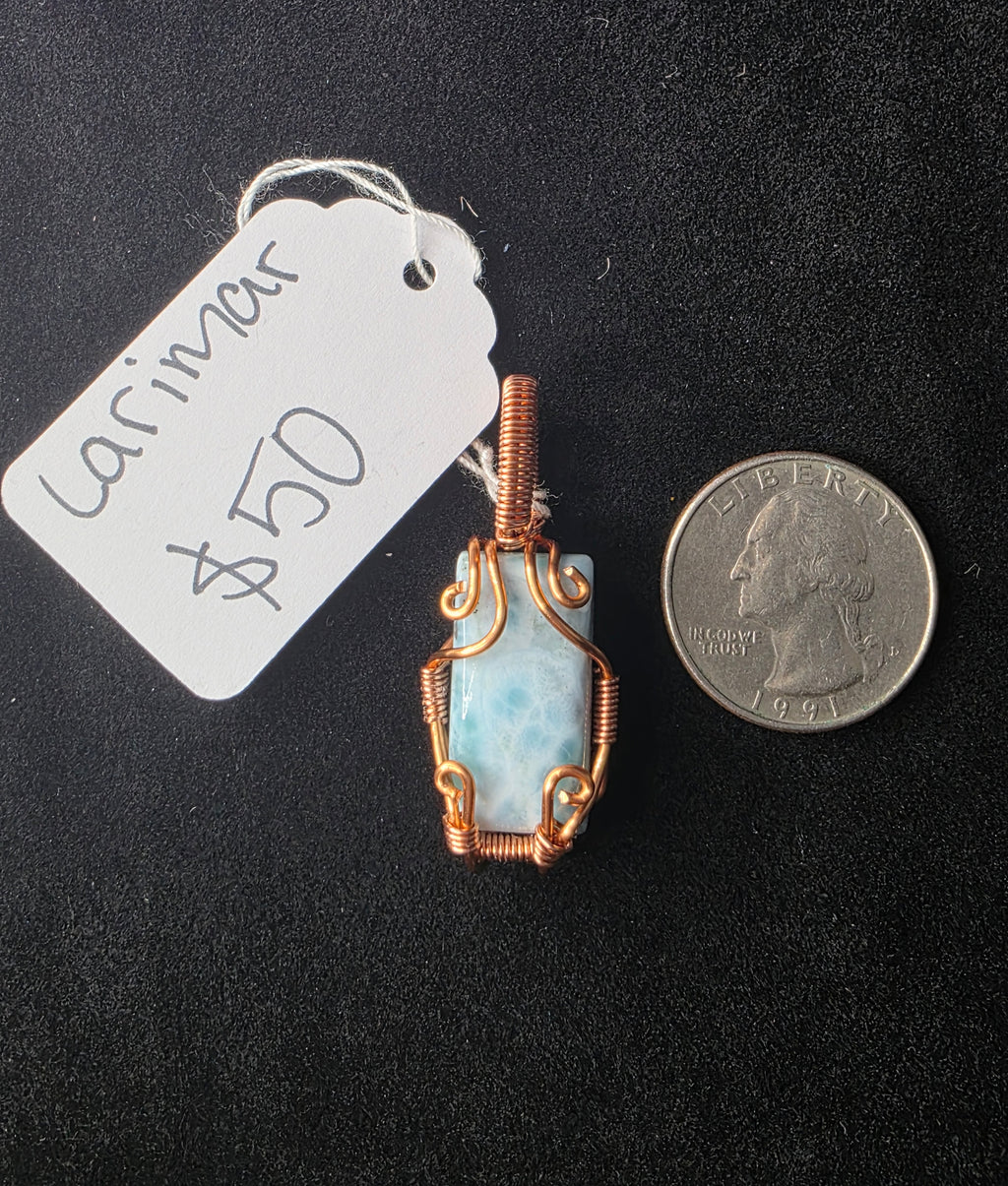 Larimar Rectangle Pendant