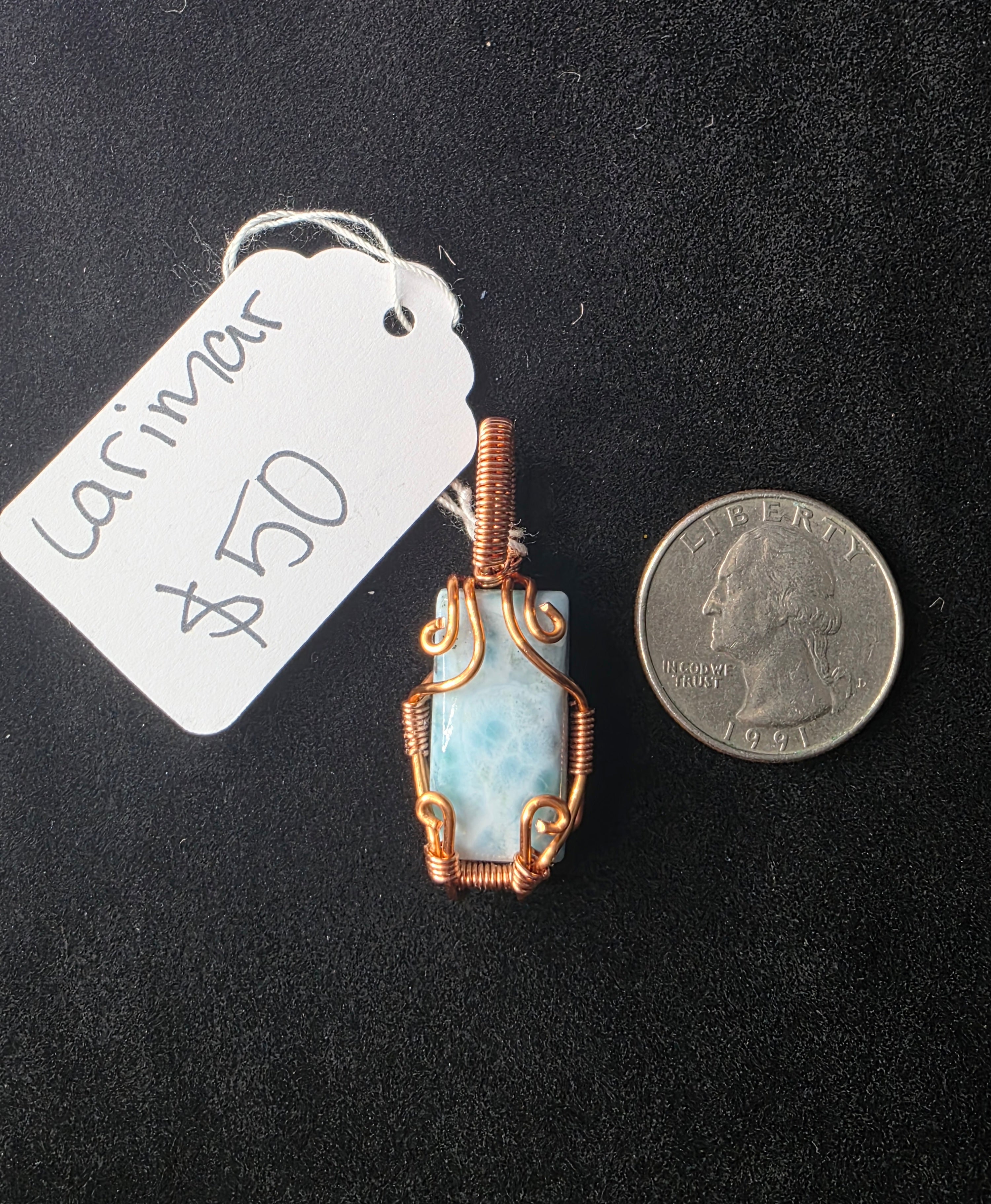 Larimar Rectangle Pendant