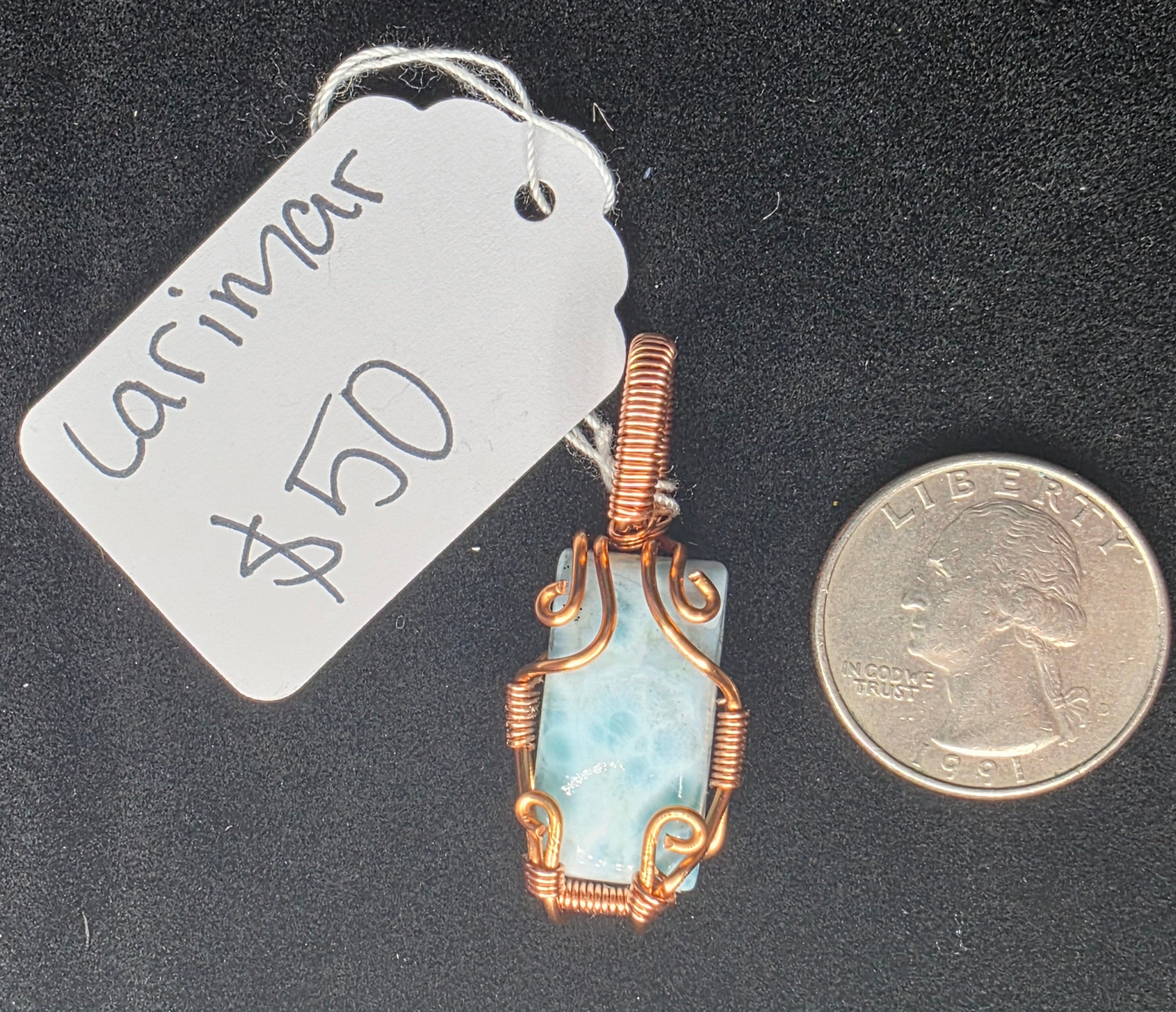Larimar Rectangle Pendant