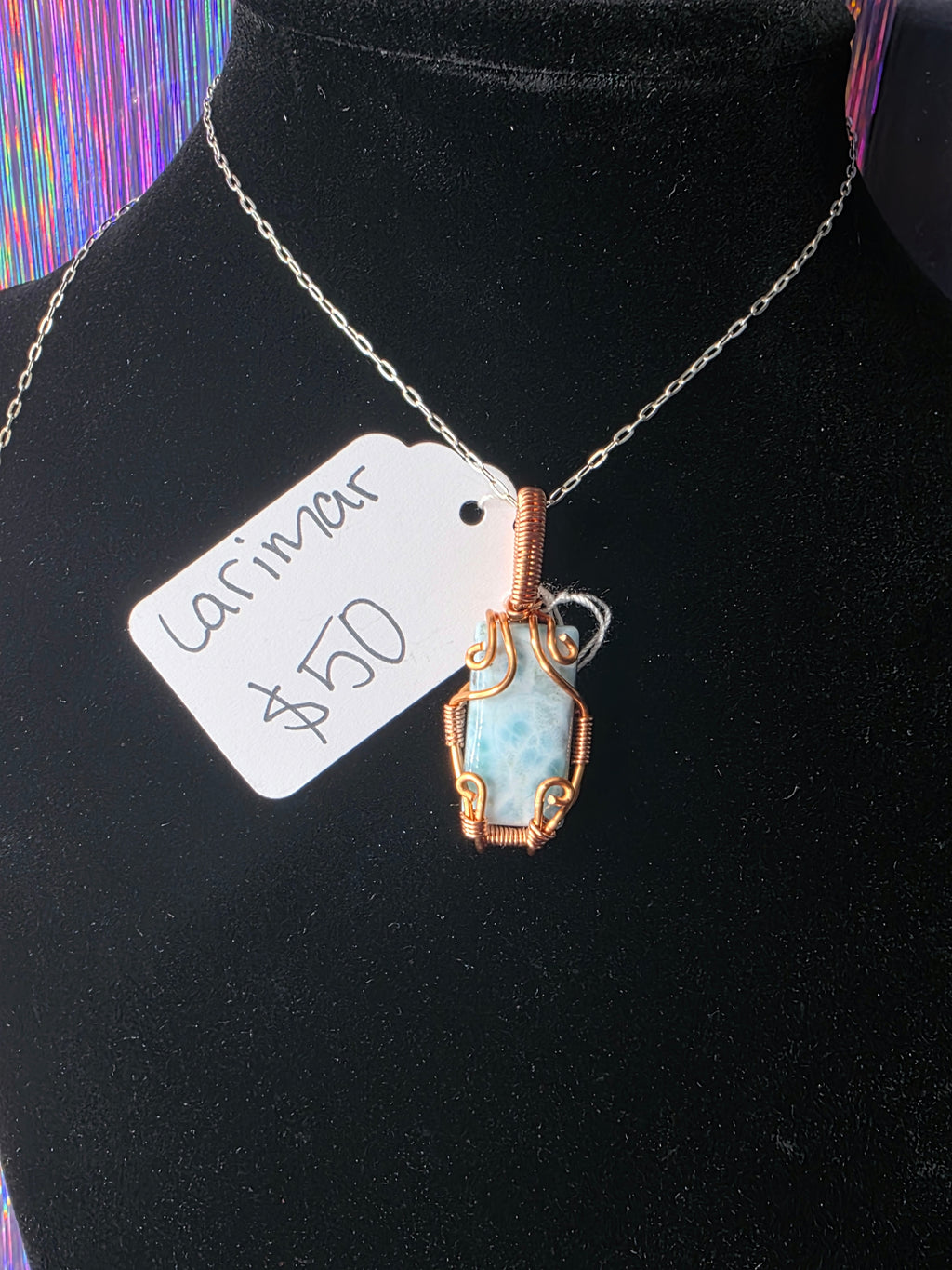 Larimar Rectangle Pendant