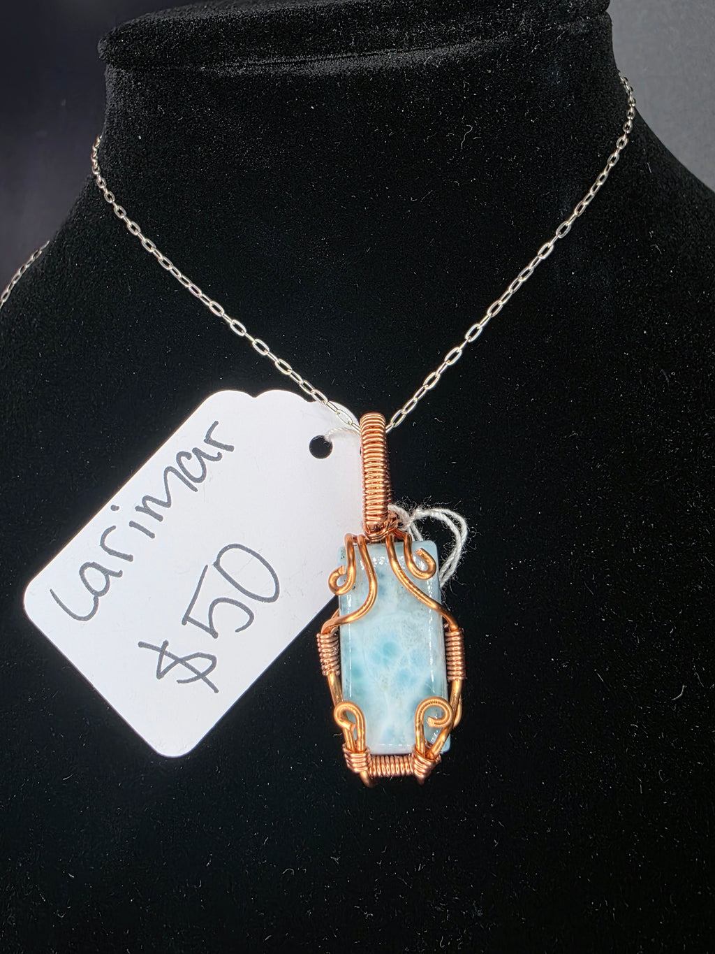 Larimar Rectangle Pendant