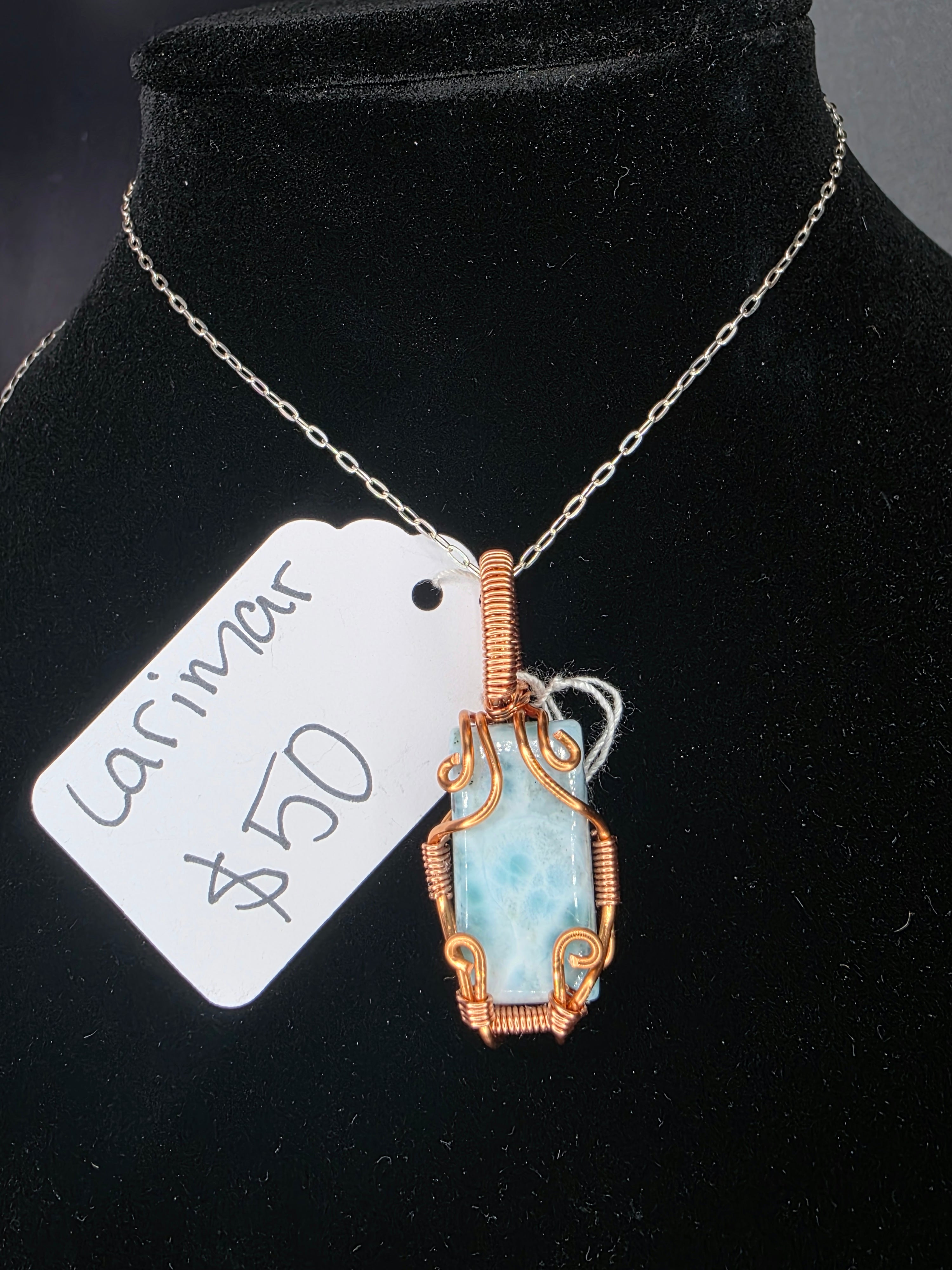 Larimar Rectangle Pendant
