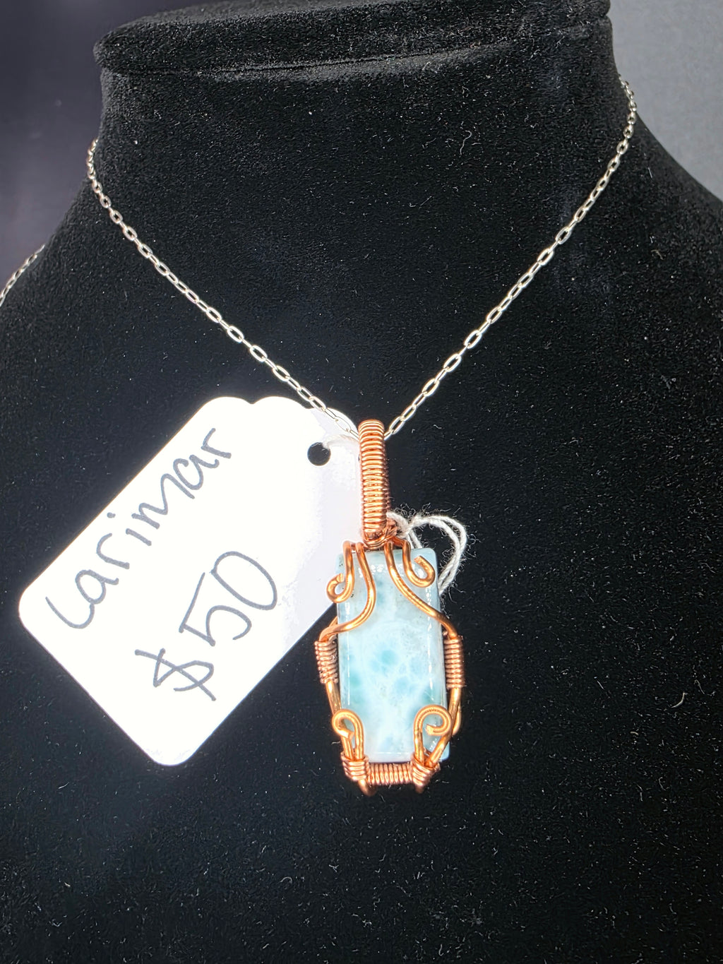 Larimar Rectangle Pendant