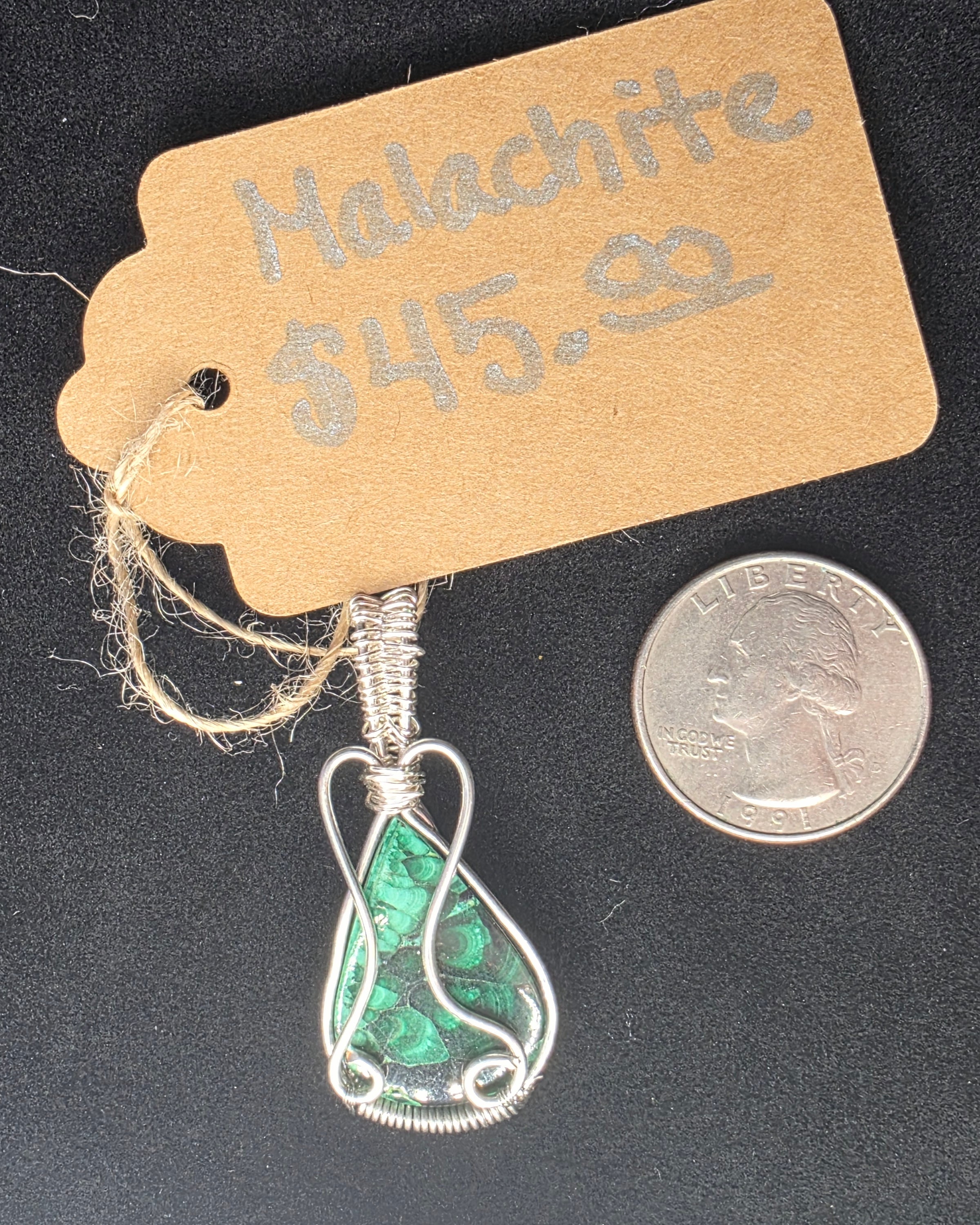 Malachite Teardrop Pendant