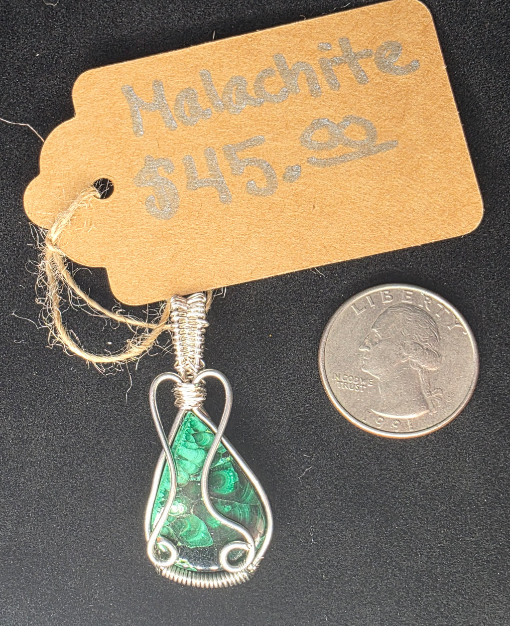 Malachite Teardrop Pendant