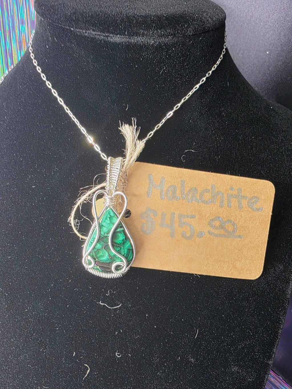 Malachite Teardrop Pendant