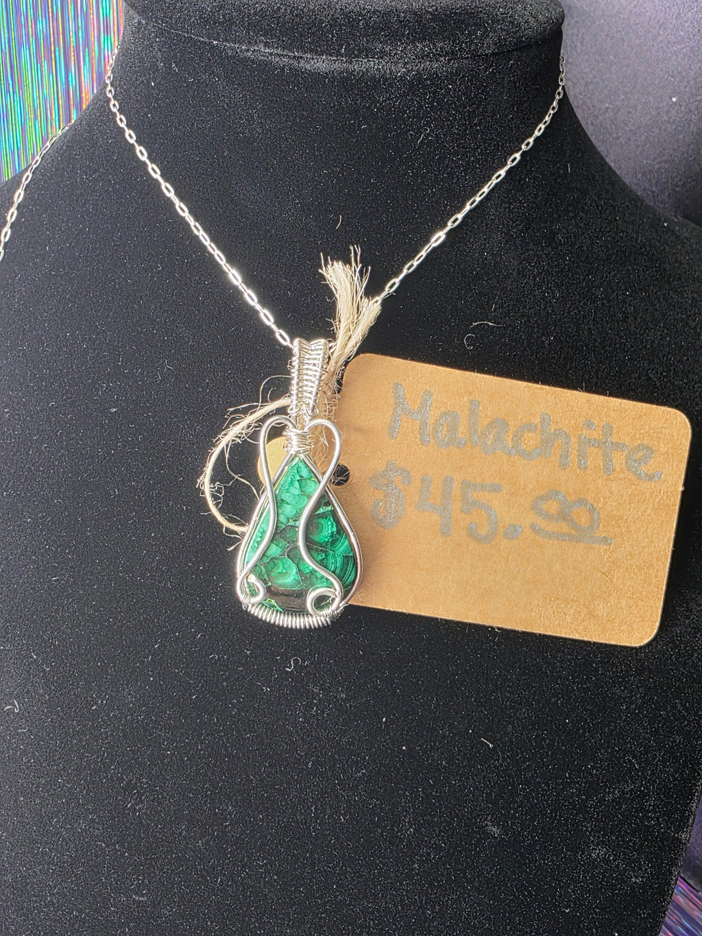 Malachite Teardrop Pendant