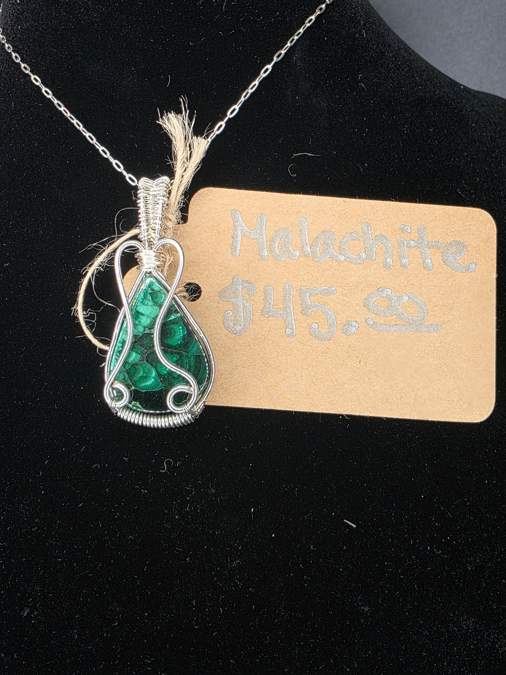 Malachite Teardrop Pendant