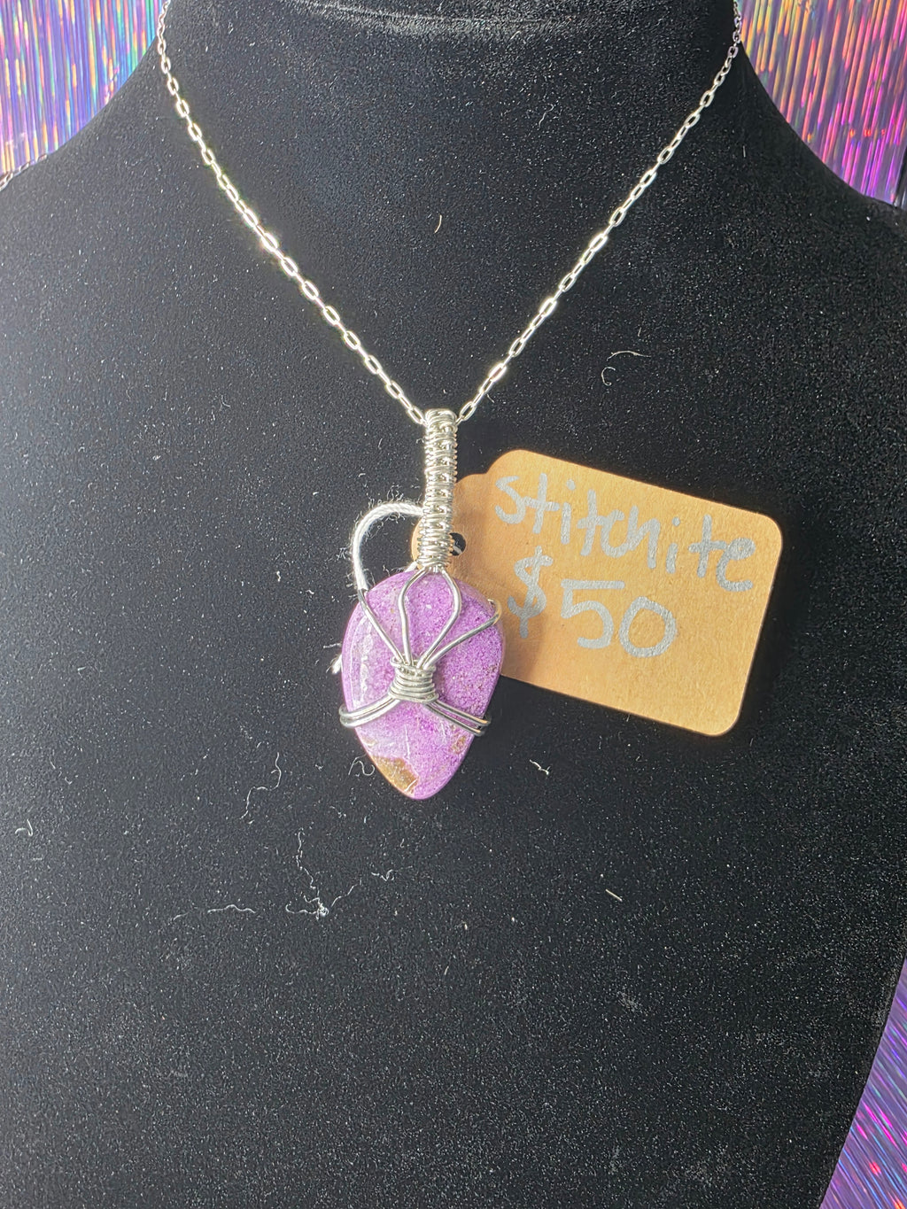 Caged Stichtite Pendant