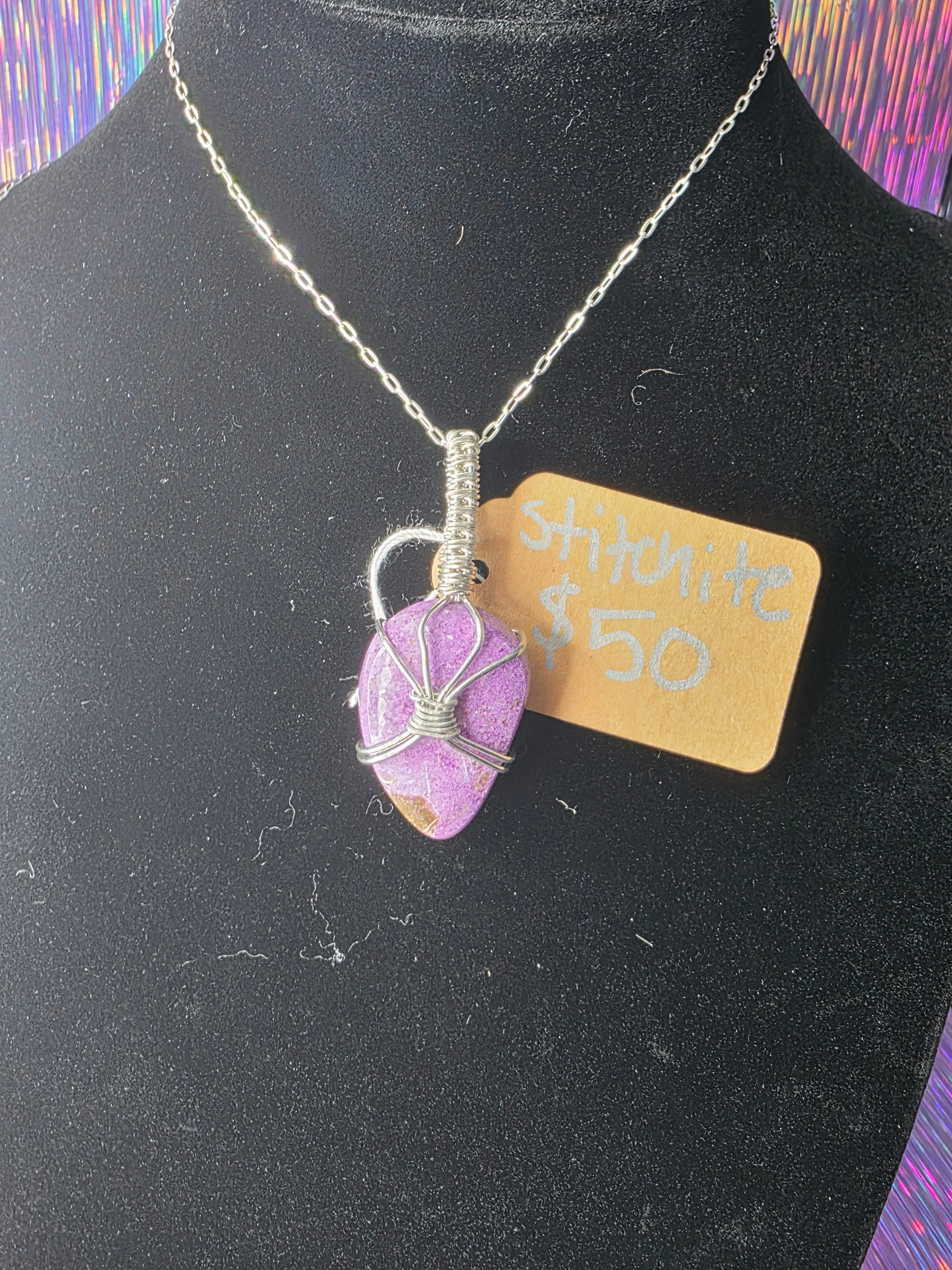 Caged Stichtite Pendant