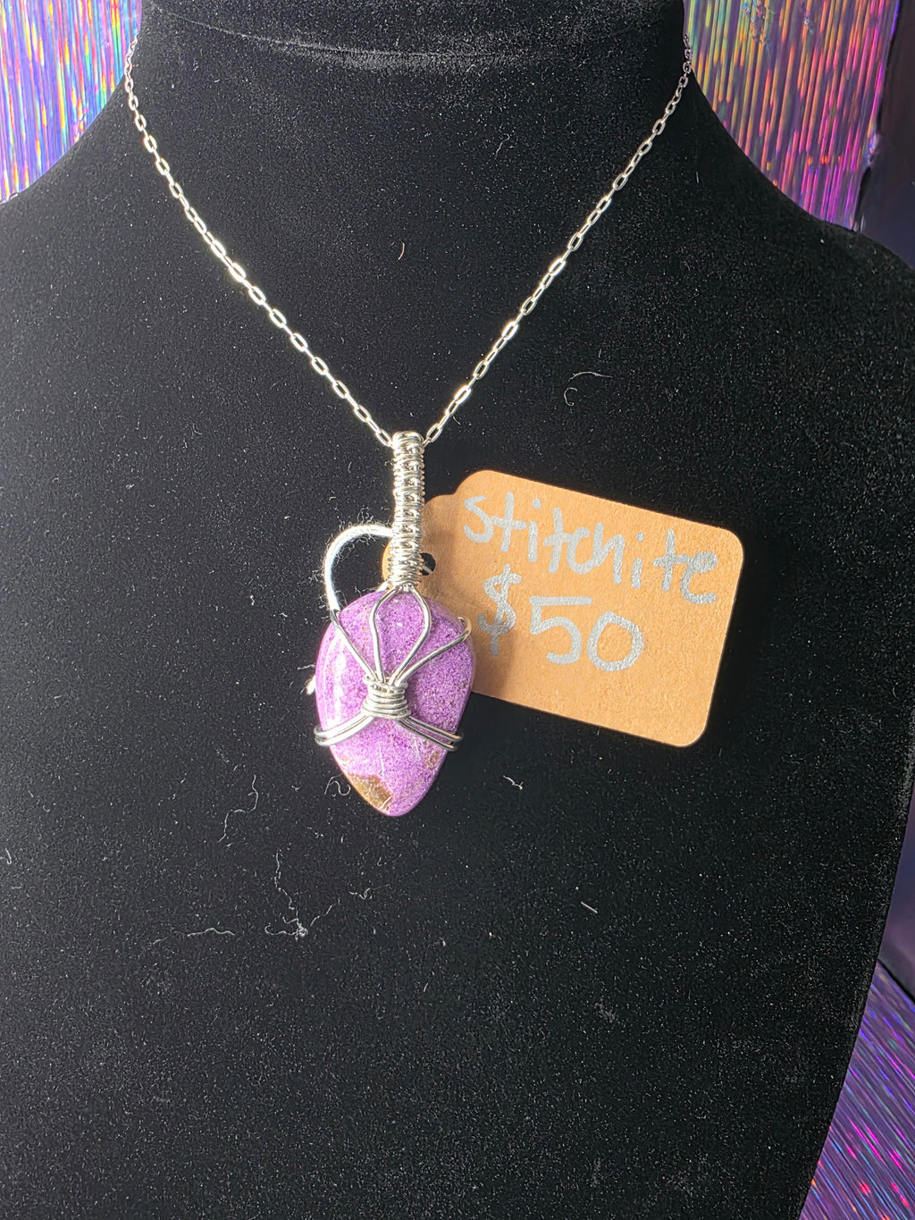 Caged Stichtite Pendant