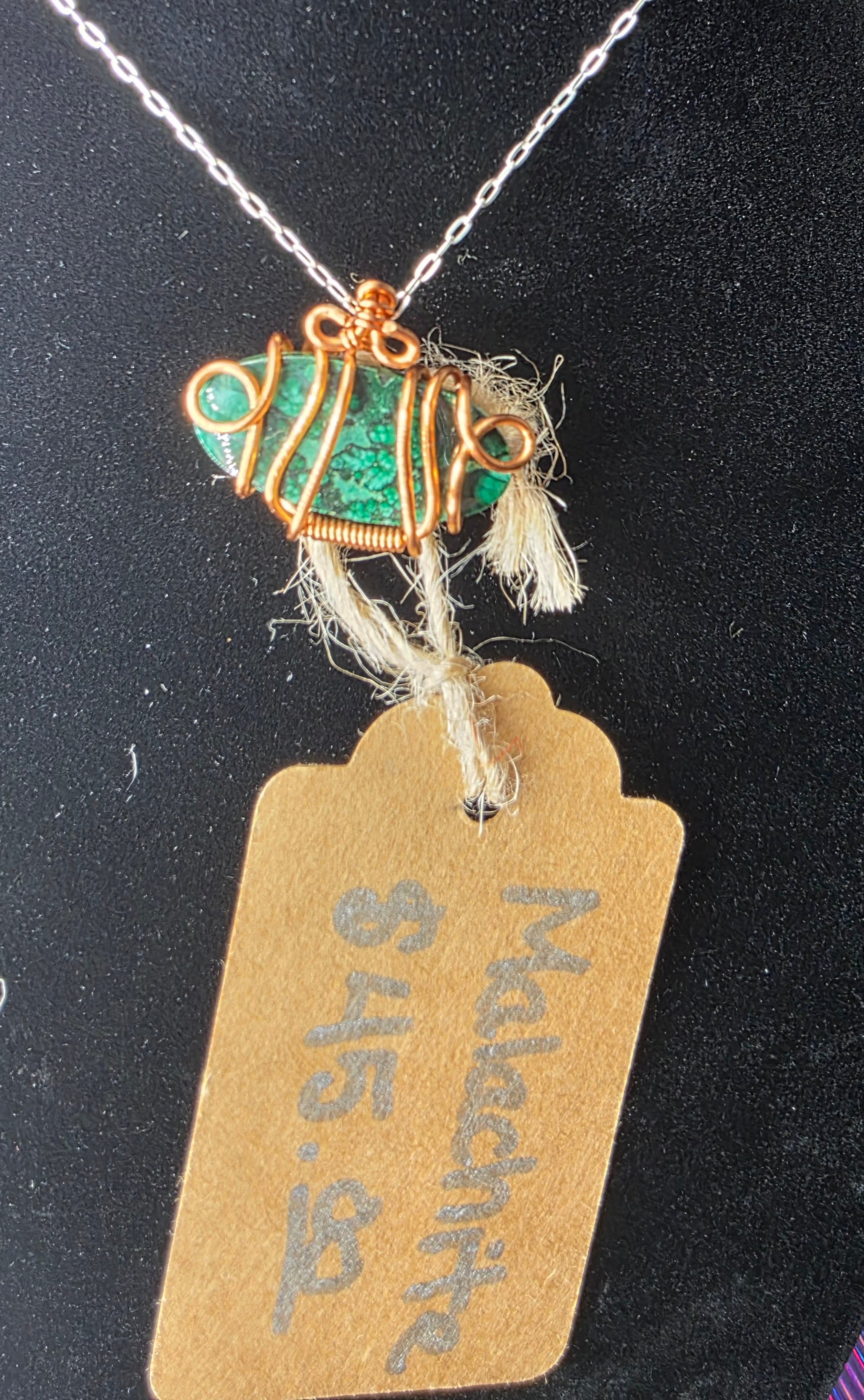 Malachite Marquis Freeform Pendant