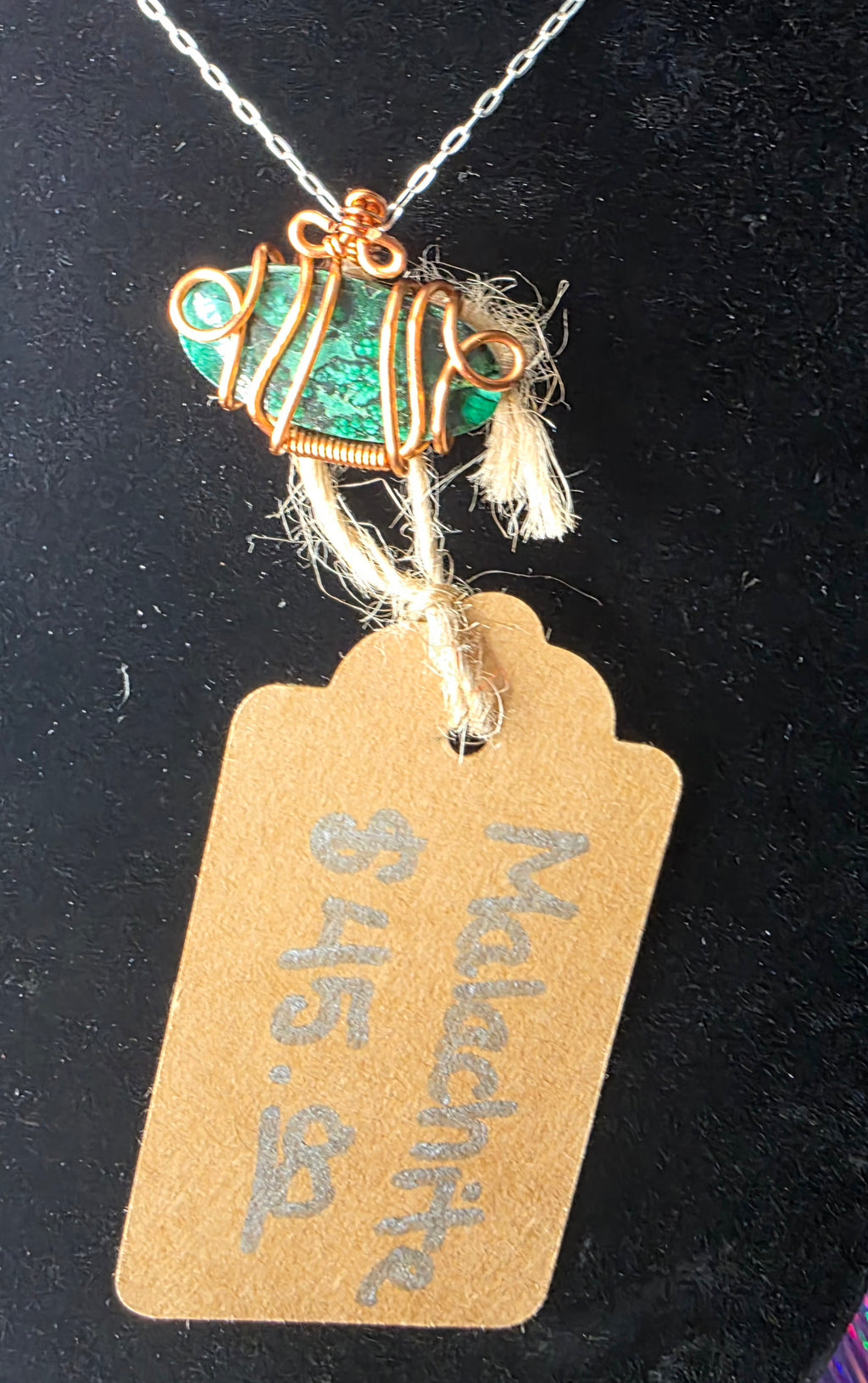 Malachite Marquis Freeform Pendant