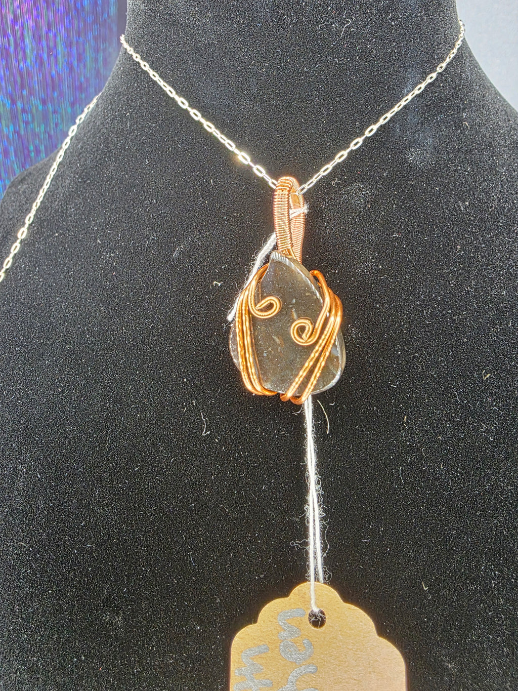 Yemeni Stone Teardrop Pendant
