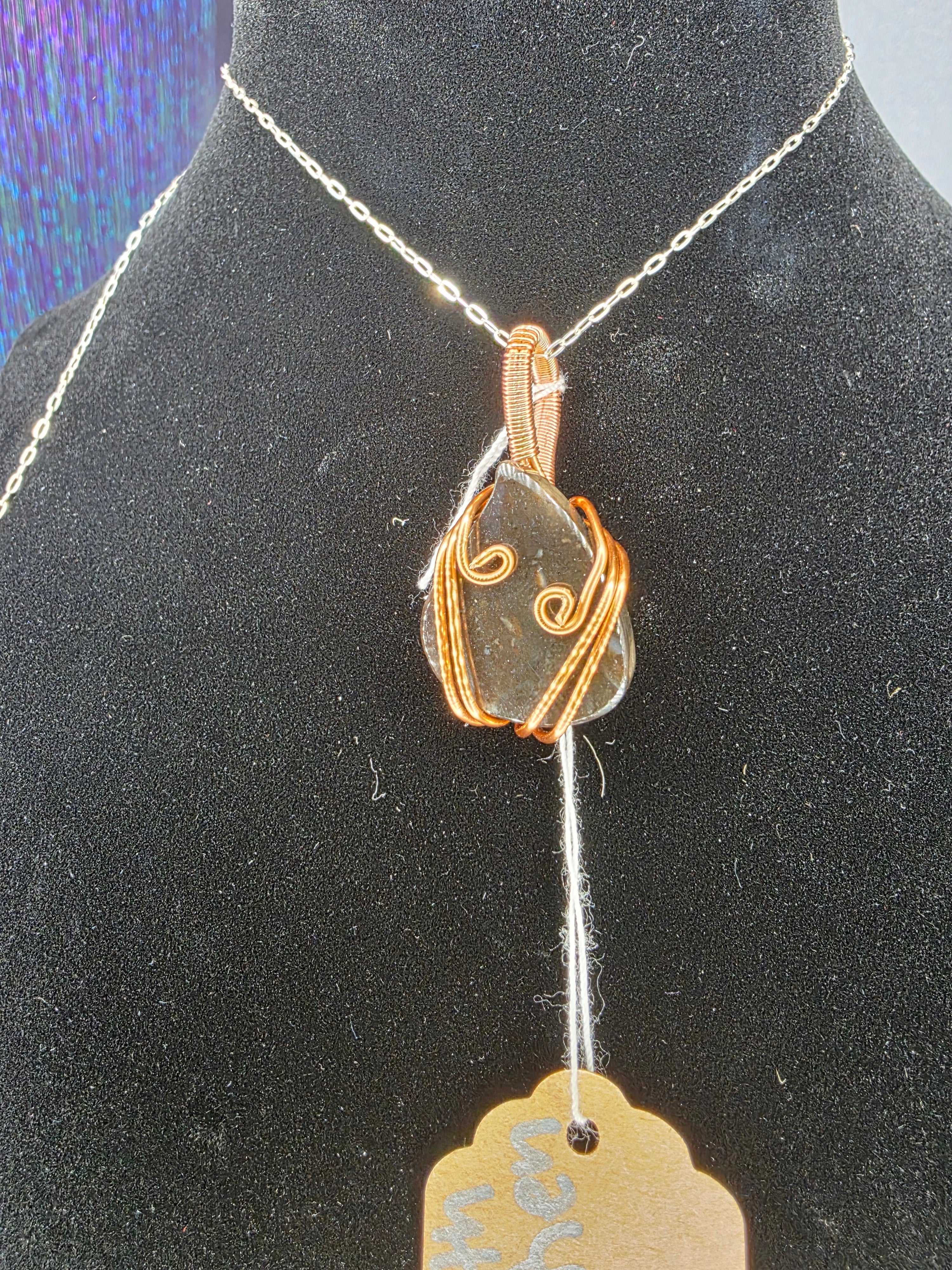 Yemeni Stone Teardrop Pendant