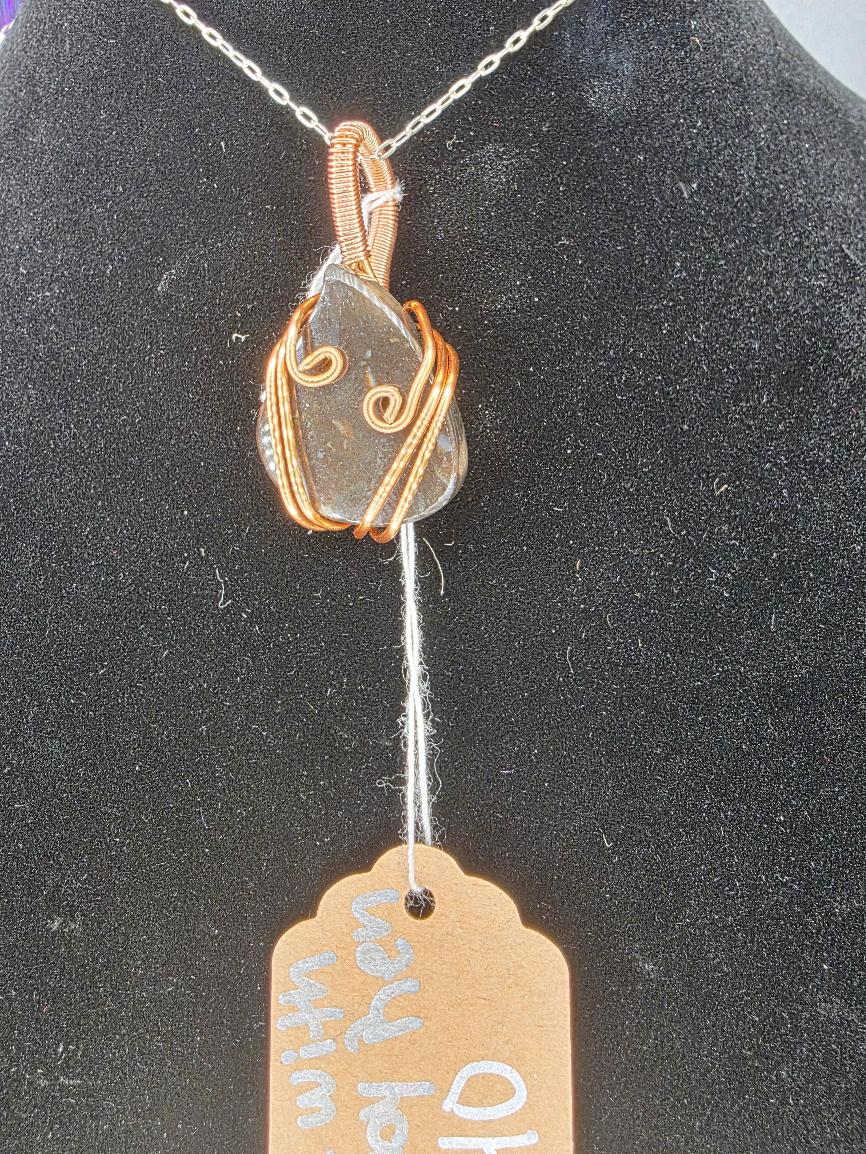 Yemeni Stone Teardrop Pendant