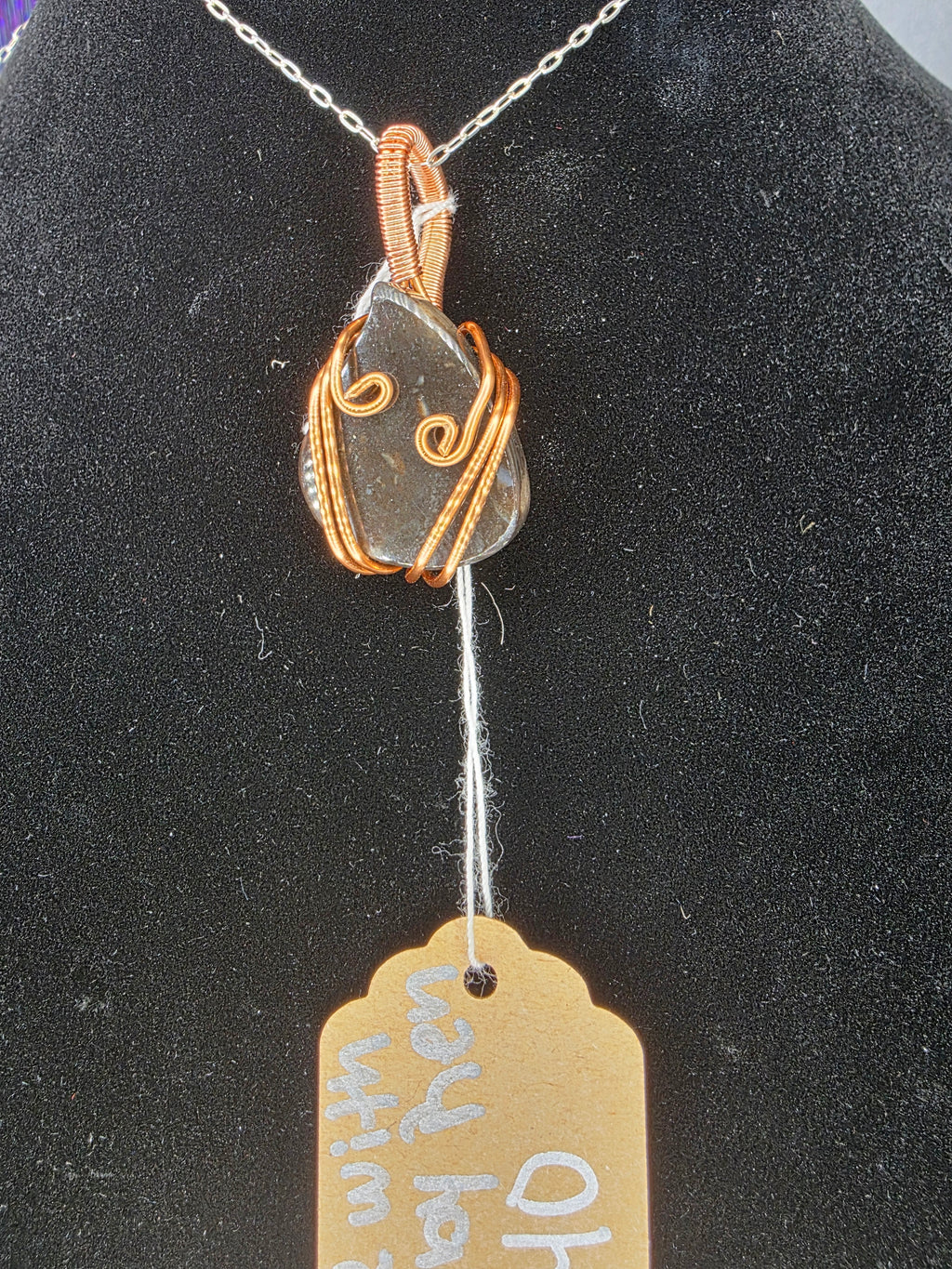 Yemeni Stone Teardrop Pendant