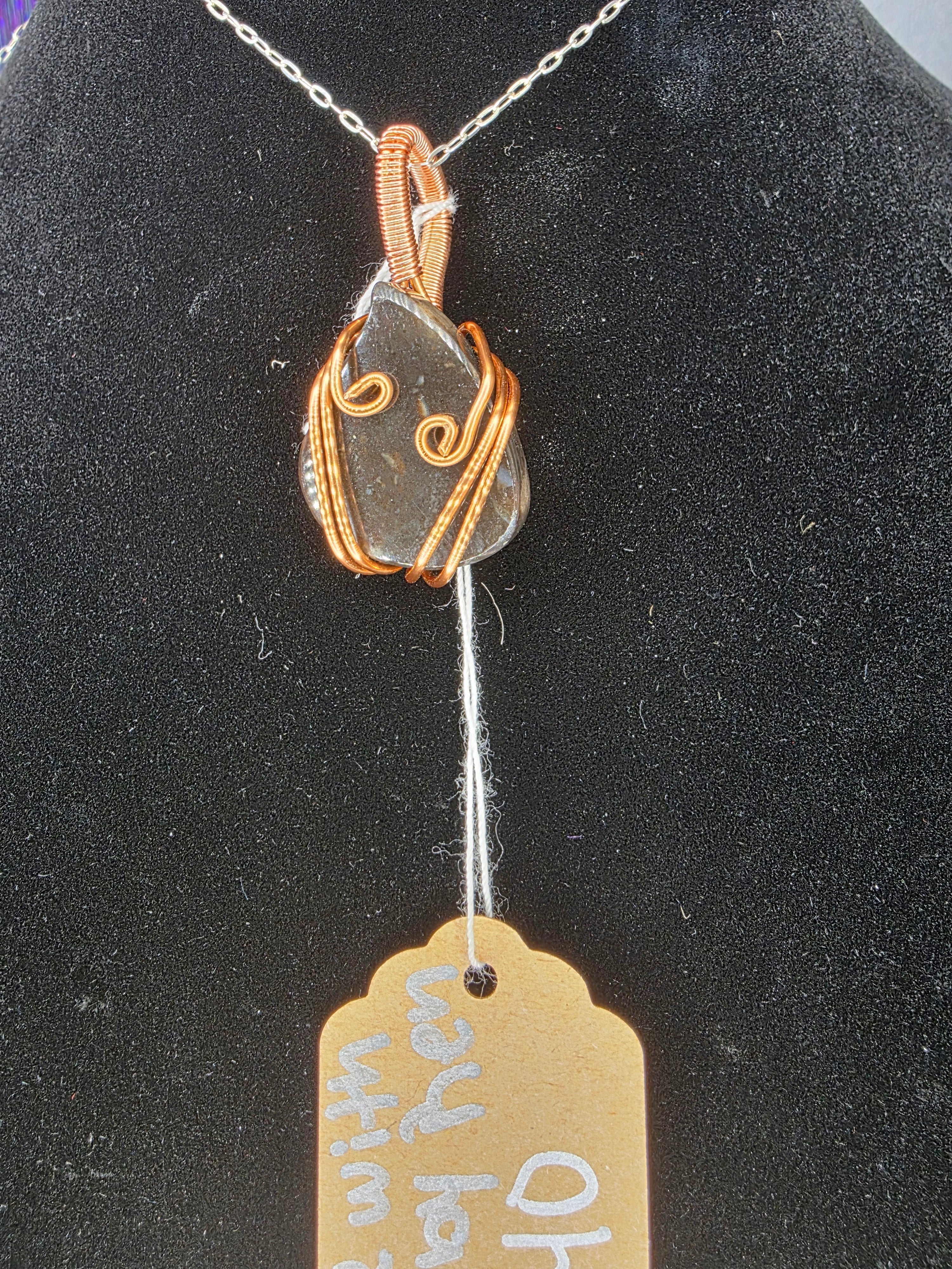 Yemeni Stone Teardrop Pendant