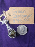 Green Sardonyx Sphere Pendant
