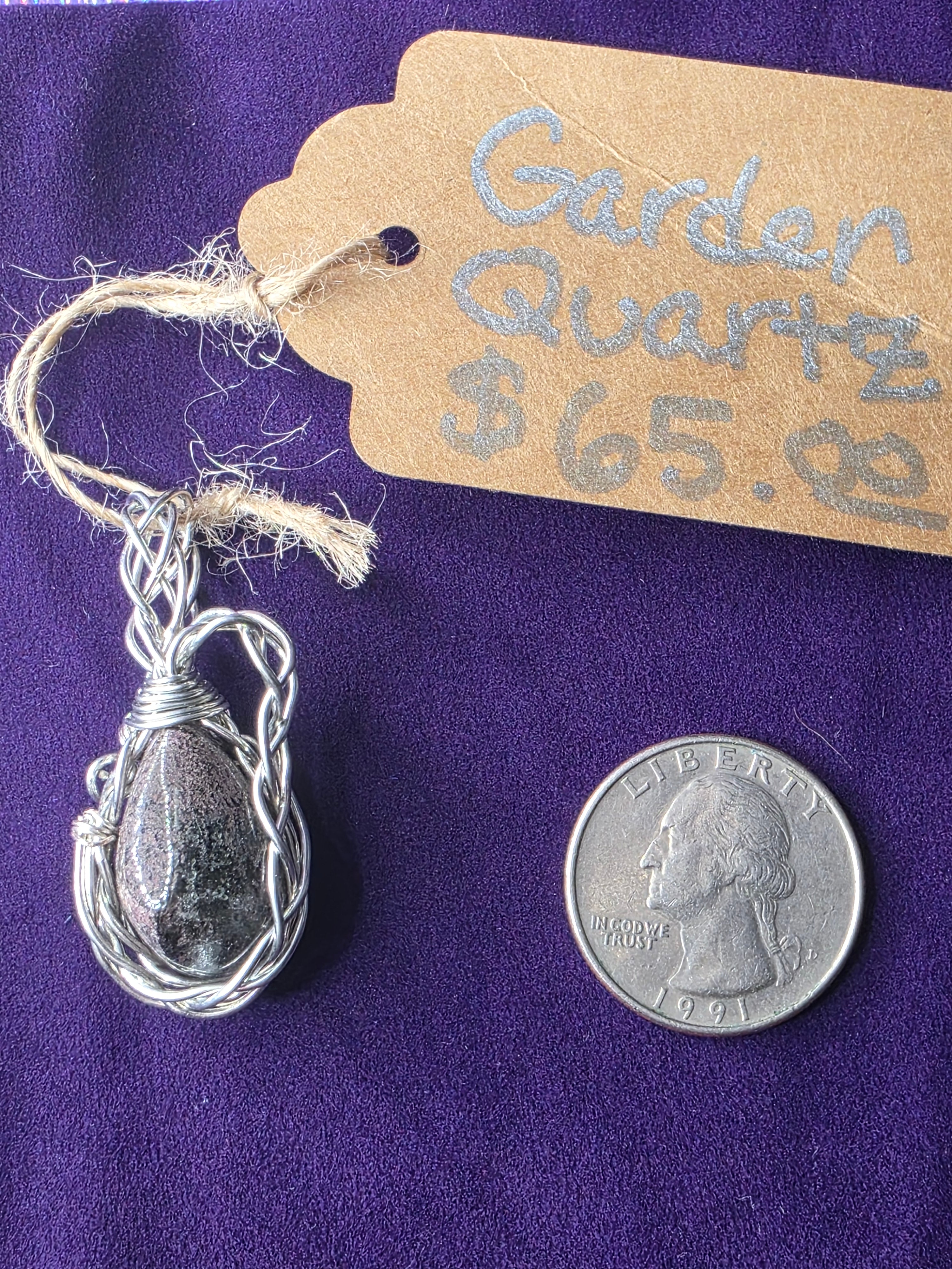 Garden Quartz Teardrop Pendant