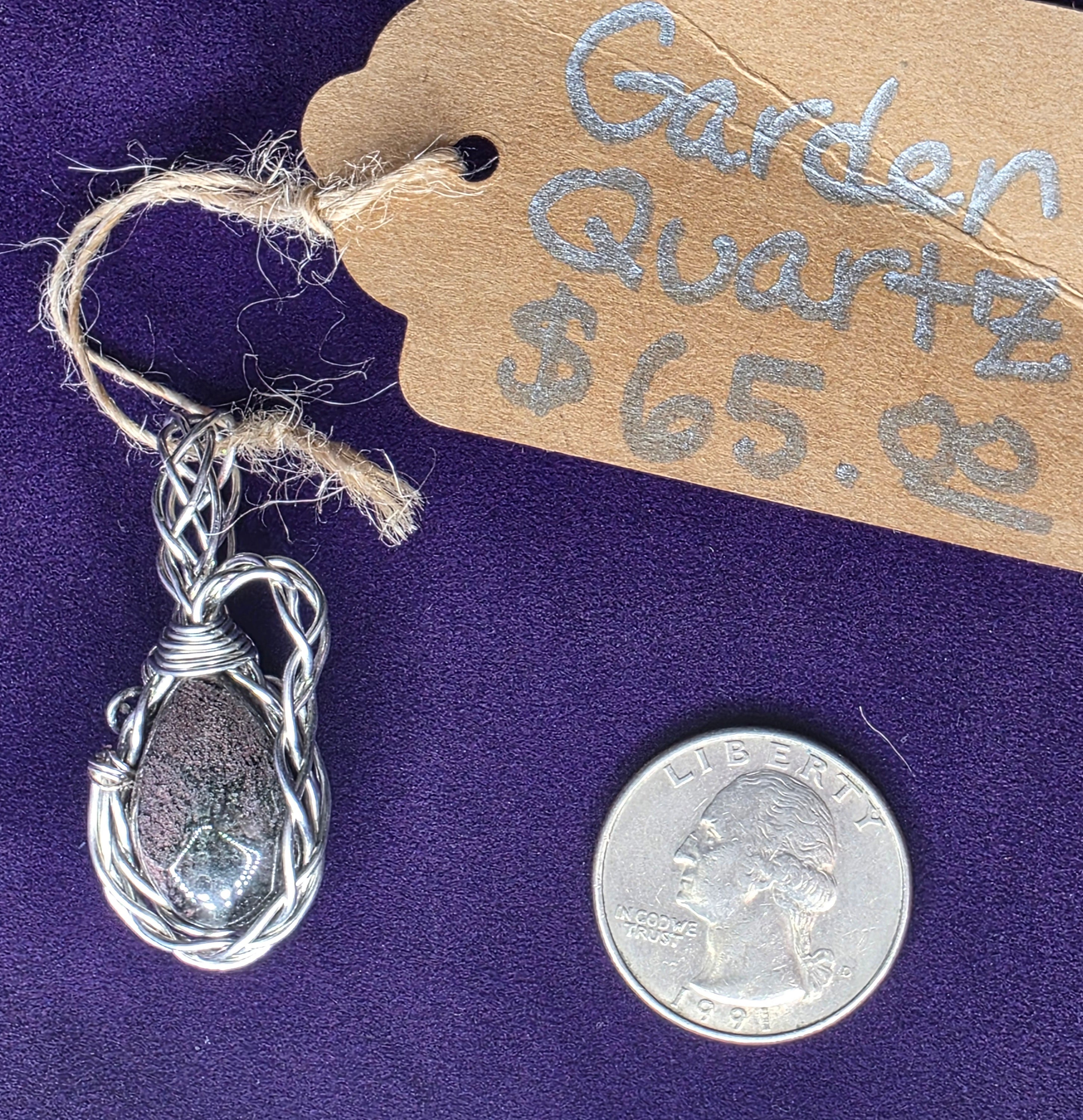 Garden Quartz Teardrop Pendant