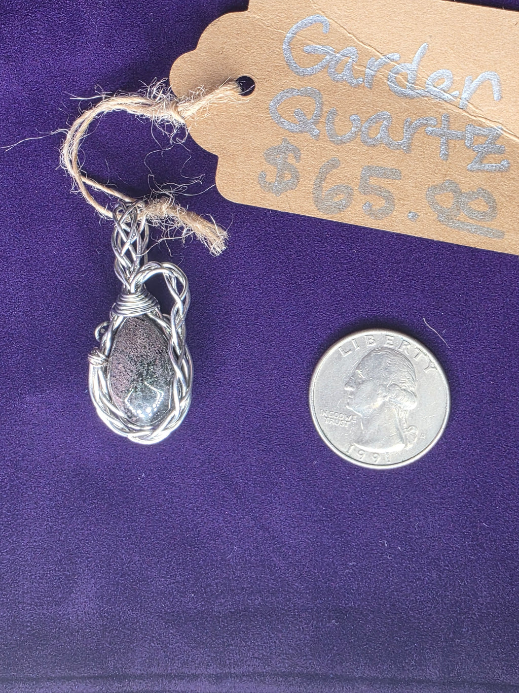 Garden Quartz Teardrop Pendant